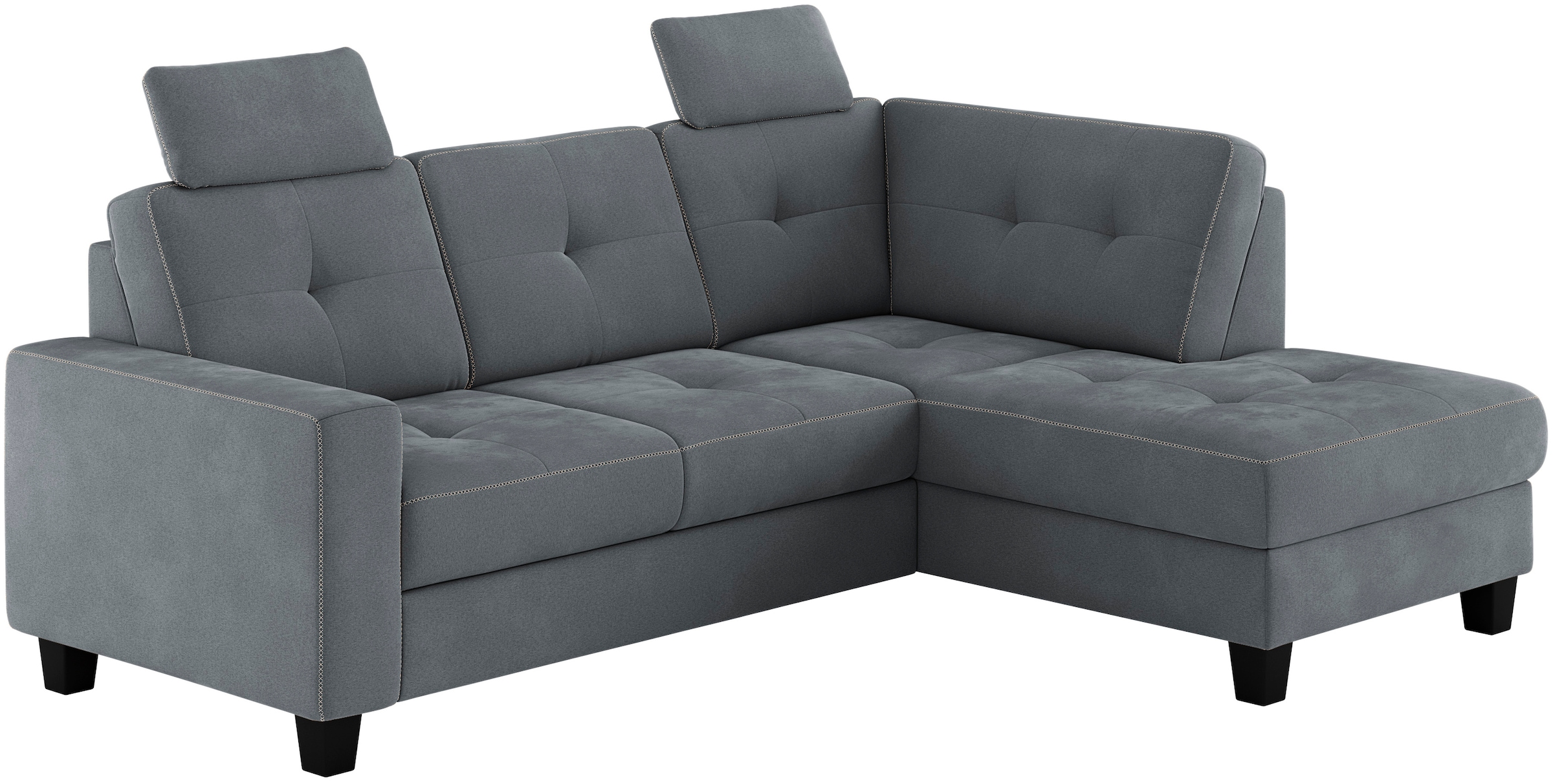 Places of Style Ecksofa »Varese«, Kreuznaht in beige