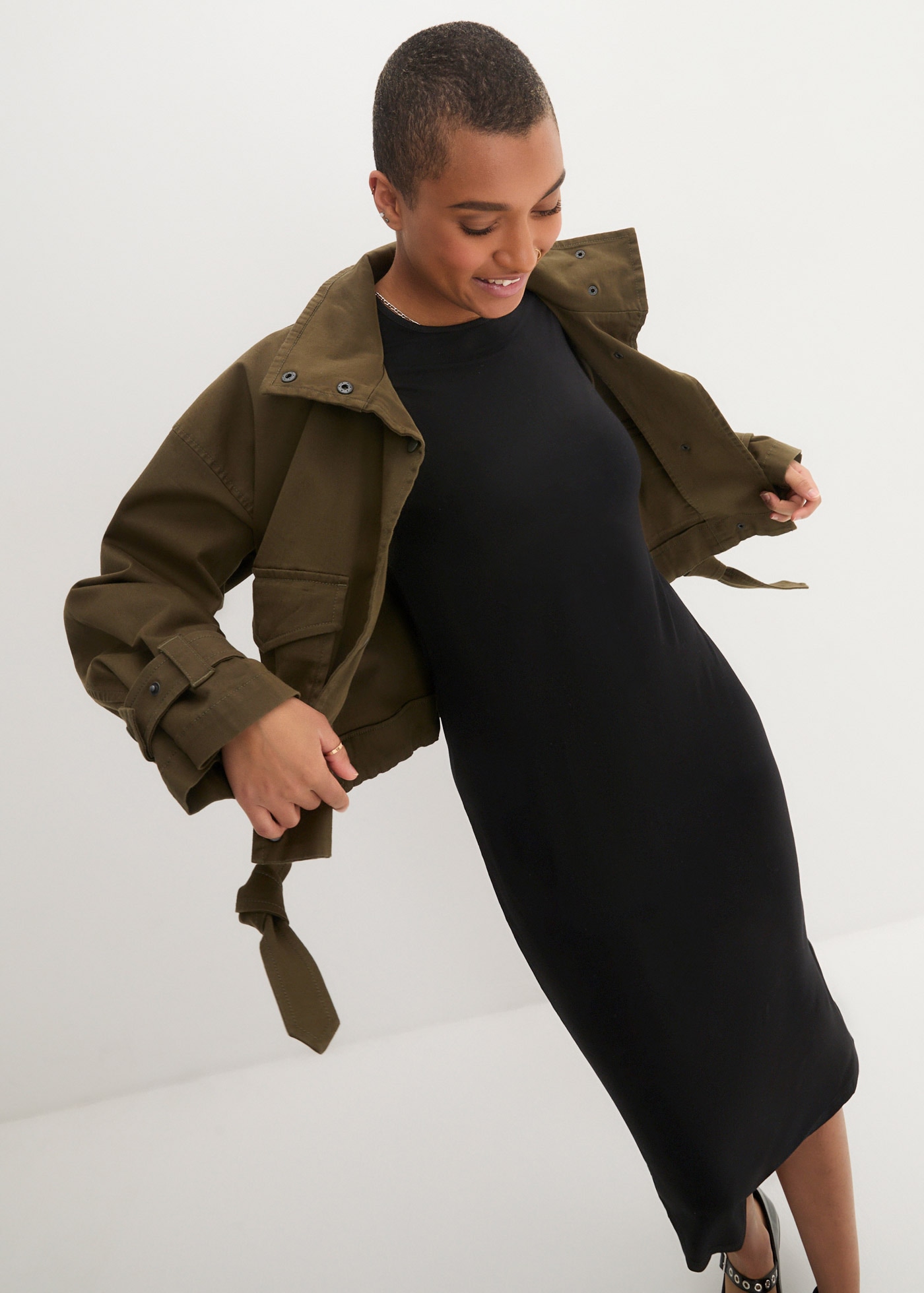 bonprix Robe t-shirt 1 tlg. für den Alltag, aus leicht fliessendem Material, mit 3/4-Ärmeln