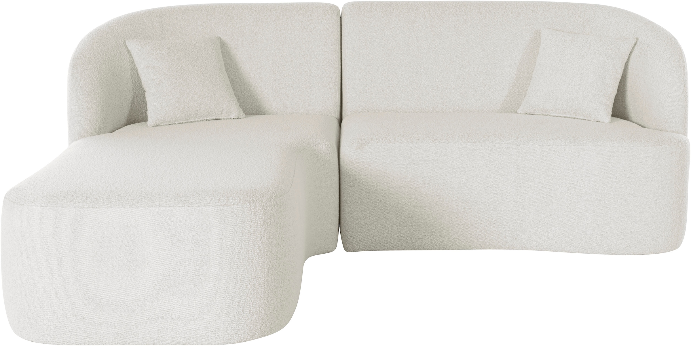 LeGer Home by Lena Gercke Ecksofa »Dilara L-Form«, gerundete Rückenlehne und Front, in 3 Bezugsqualitäten