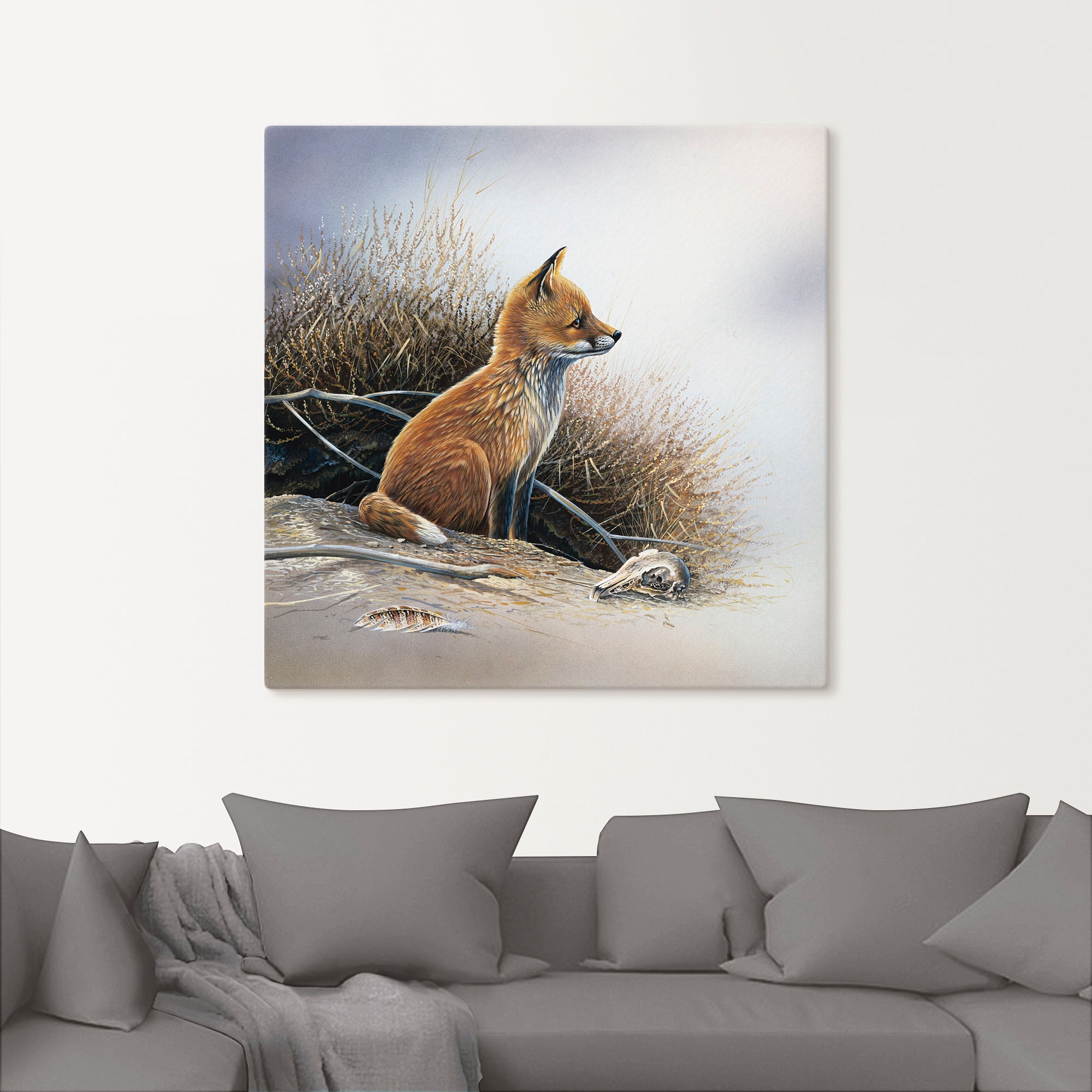 Artland Tableau sur toile »Kleiner Fuchs« 1 cuis tlg. auf Holzrahmen gespannt