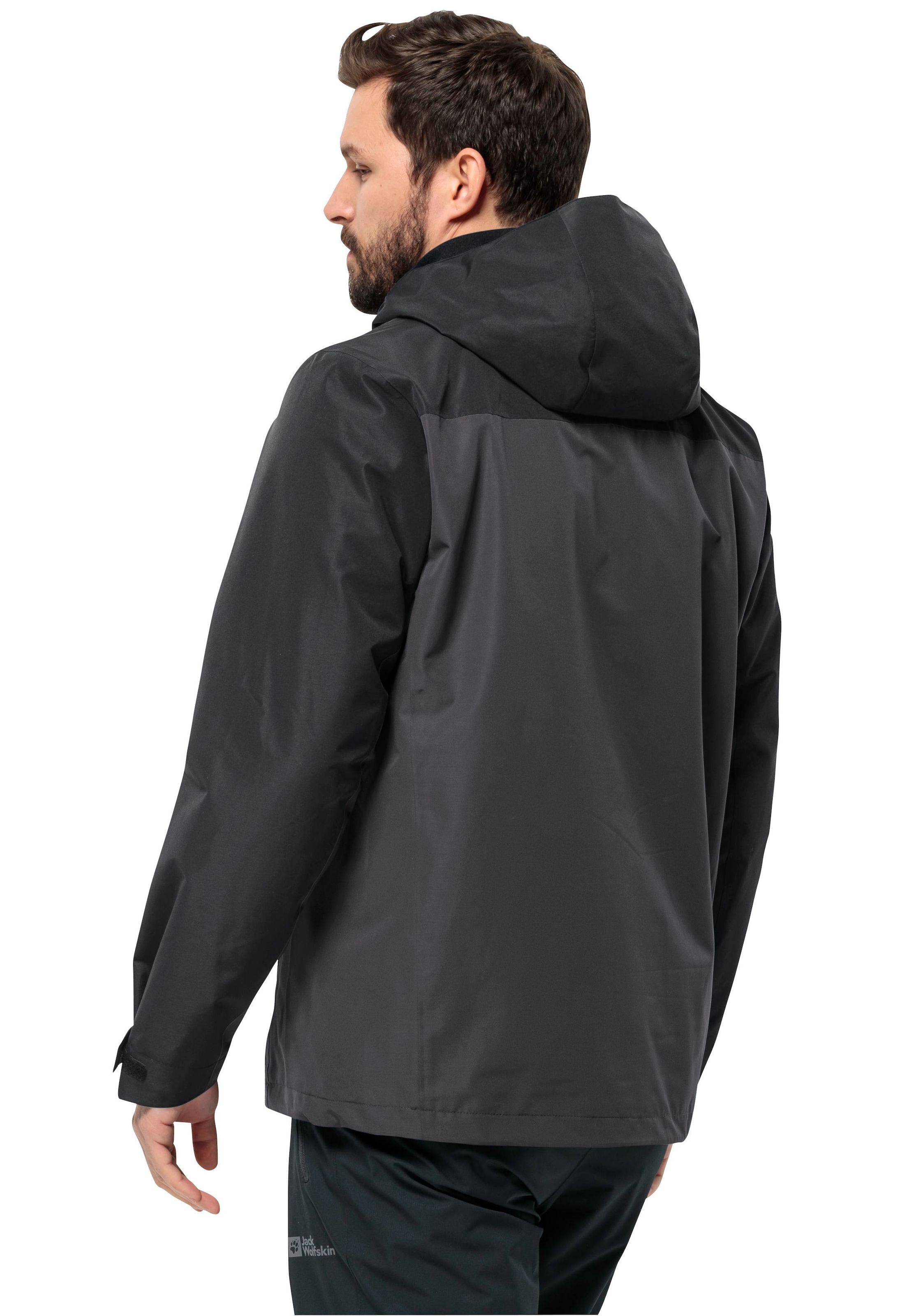 Jack Wolfskin 3-in-1-Funktionsjacke »TAUBENBERG 3IN1 JKT M«, mit Kapuze, mit wasserabweisenden Reissverschlüssen, Wasserdicht, Atmungsaktiv