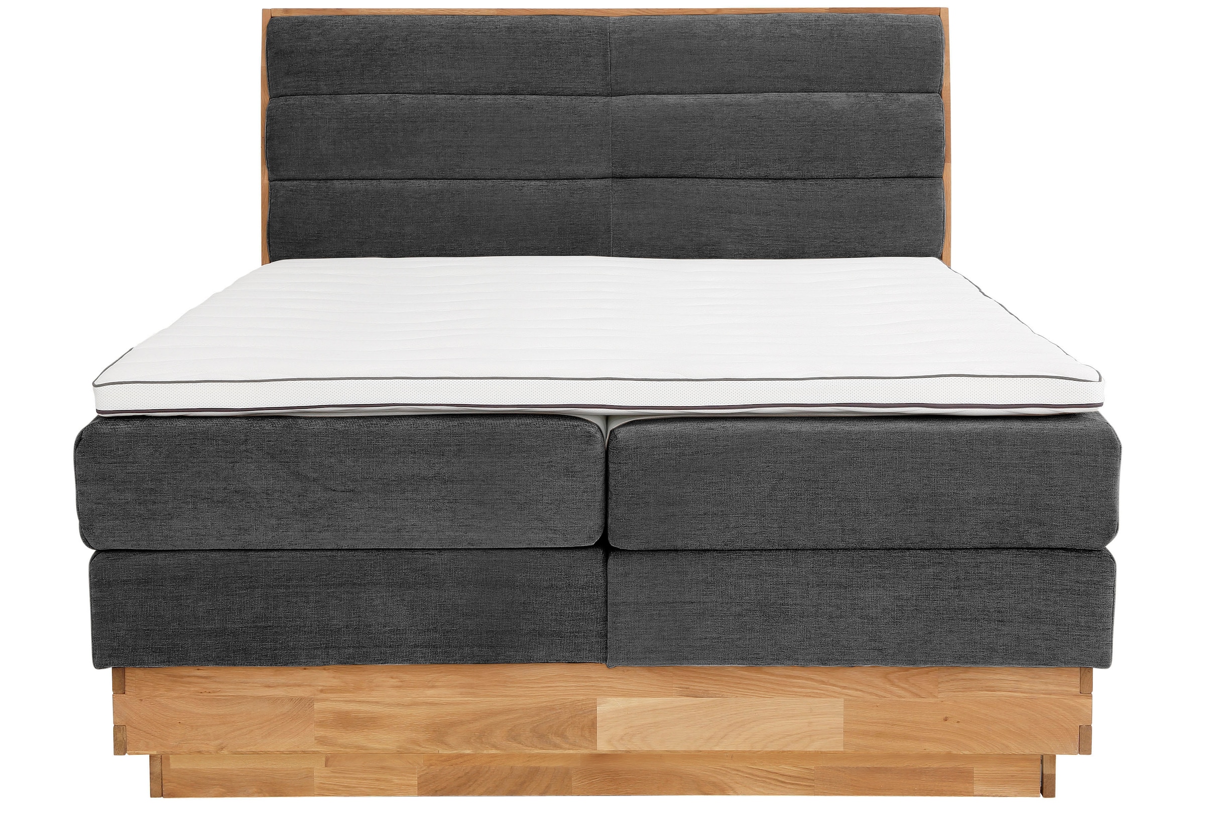 GOODproduct Lit boxspring »Jenna« sans éclairage LED, avec tissus certifiés recyclés
