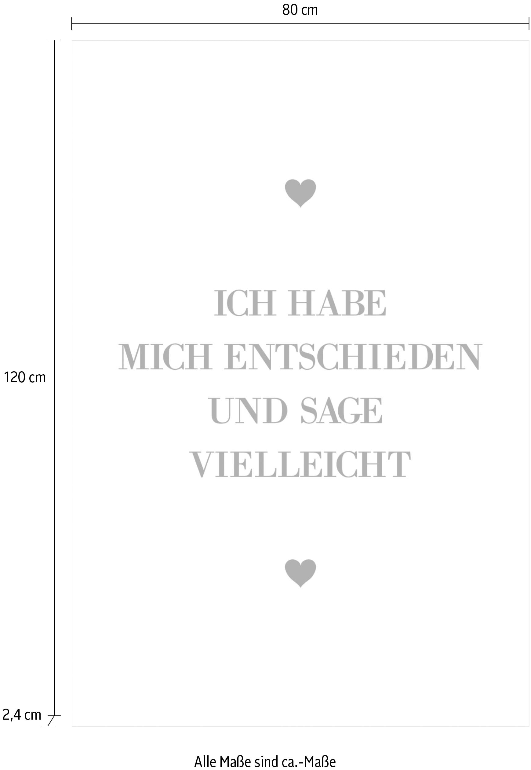 queence Acrylglasbild »Spruch«, Herz-Herzbilder-Schwarz-Weiss-Herzen-Sprüche & Texte-Sprüche, Fine Art-Print in Galeriequalität