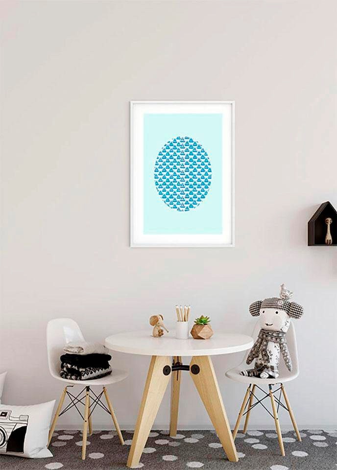 Komar Image »Shelly Patterns Aqua« 1 cuis tlg. Wandbild zur Dekoration - ohne Rahmen