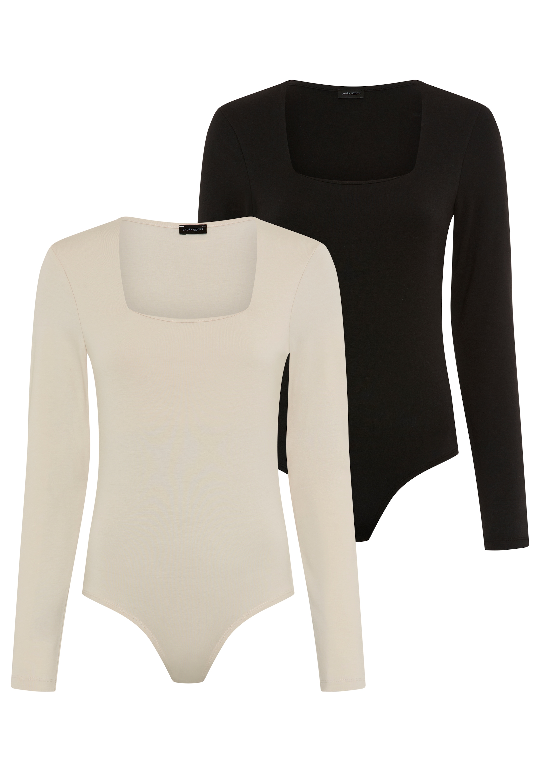 Image of Laura Scott Langarmbody 2er-Pack, mit modischem Karree-Ausschnitt
