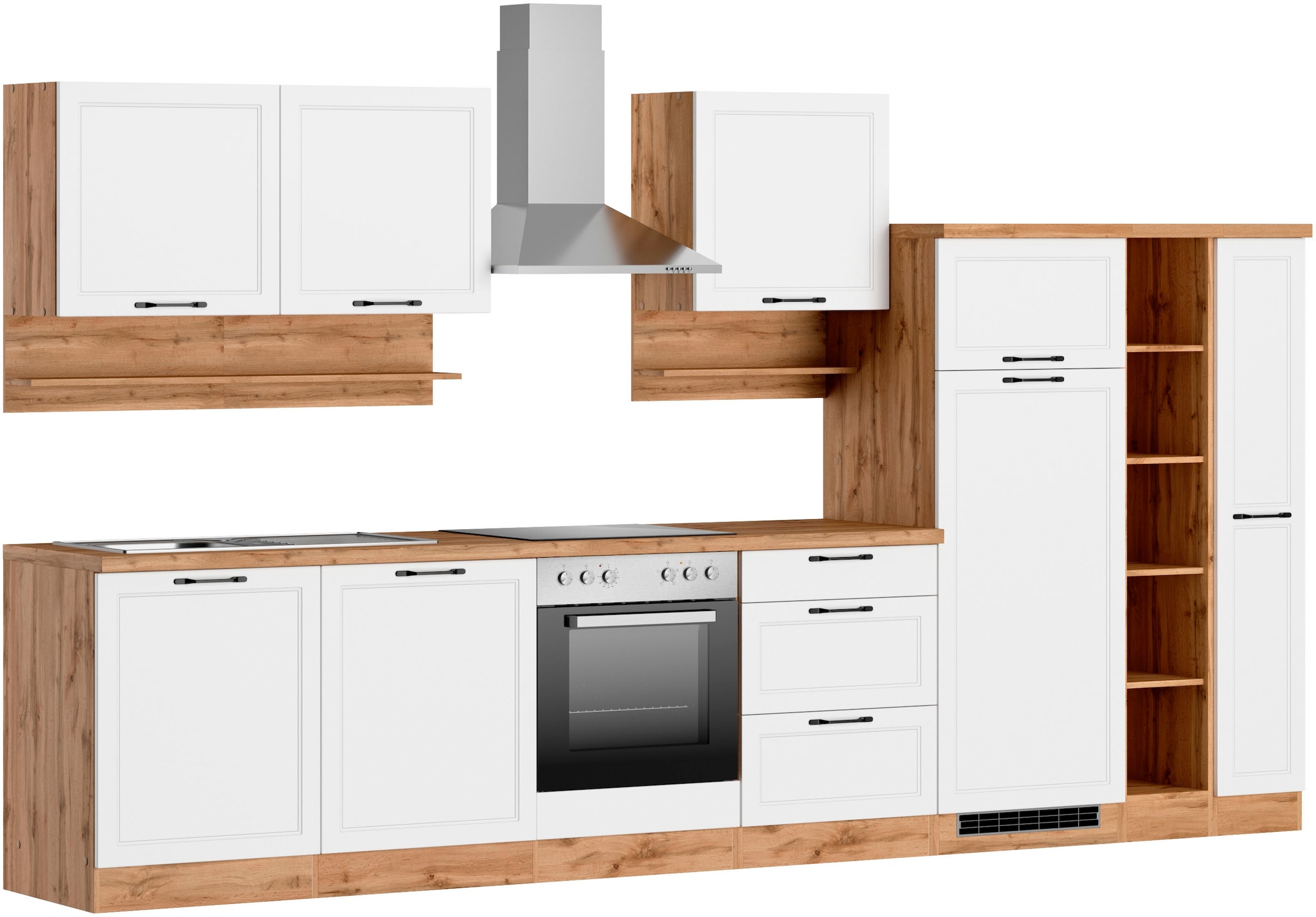 KOCHSTATION Kitchenette »KS-Lana« 360 cm de large, avec ou sans appareils électriques au choix