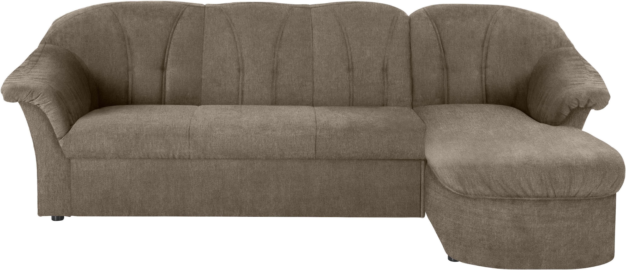 Image of DOMO collection Ecksofa "Pegnitz, elegante Rückensteppung, kompakte Stellmasse 238/141cm, L-Form" wahlweise mit Bettfunktion
