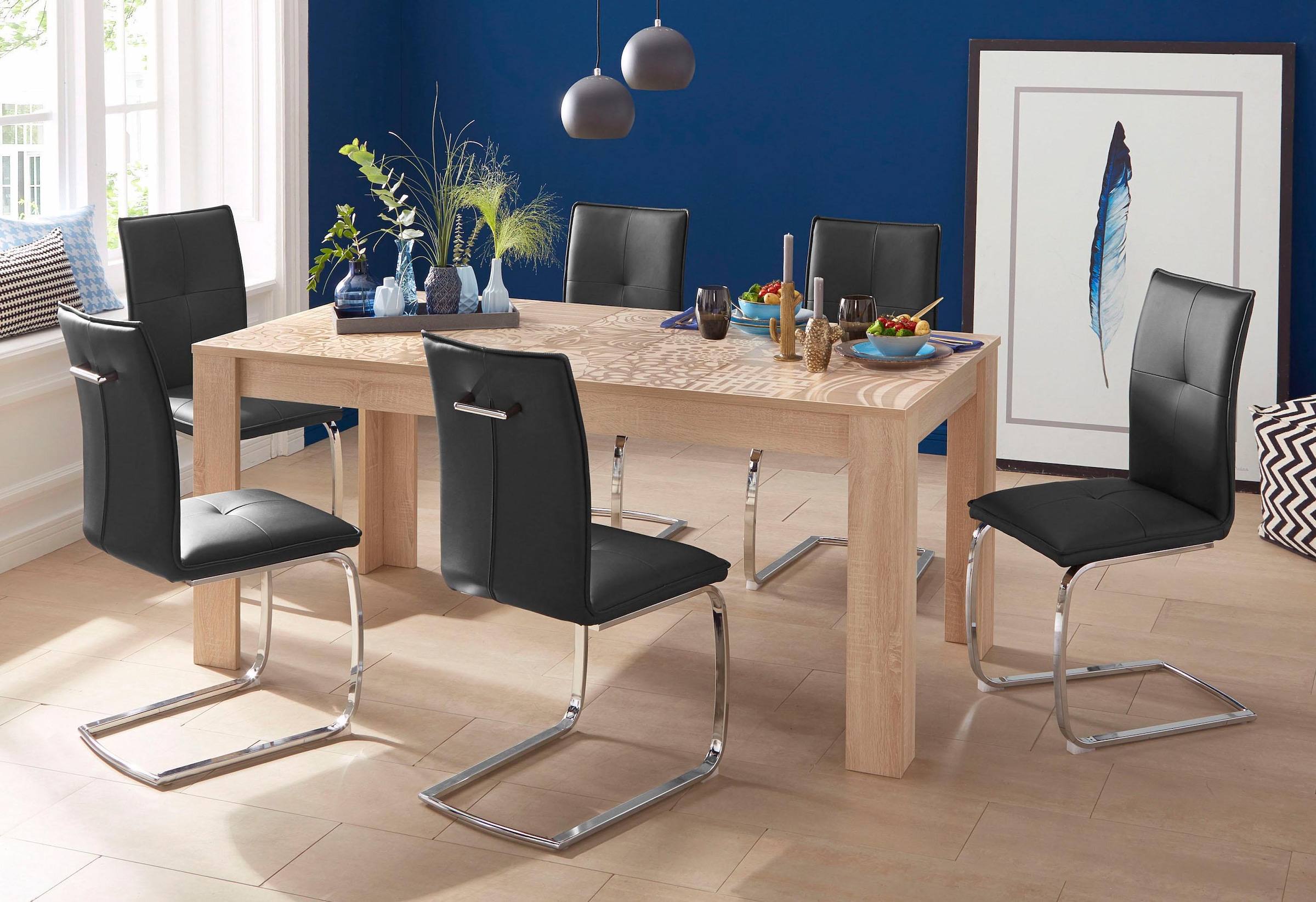 INOSIGN Table de salle à manger »Miro« Breite 180 cm mit oder ohne Ansteckplatten