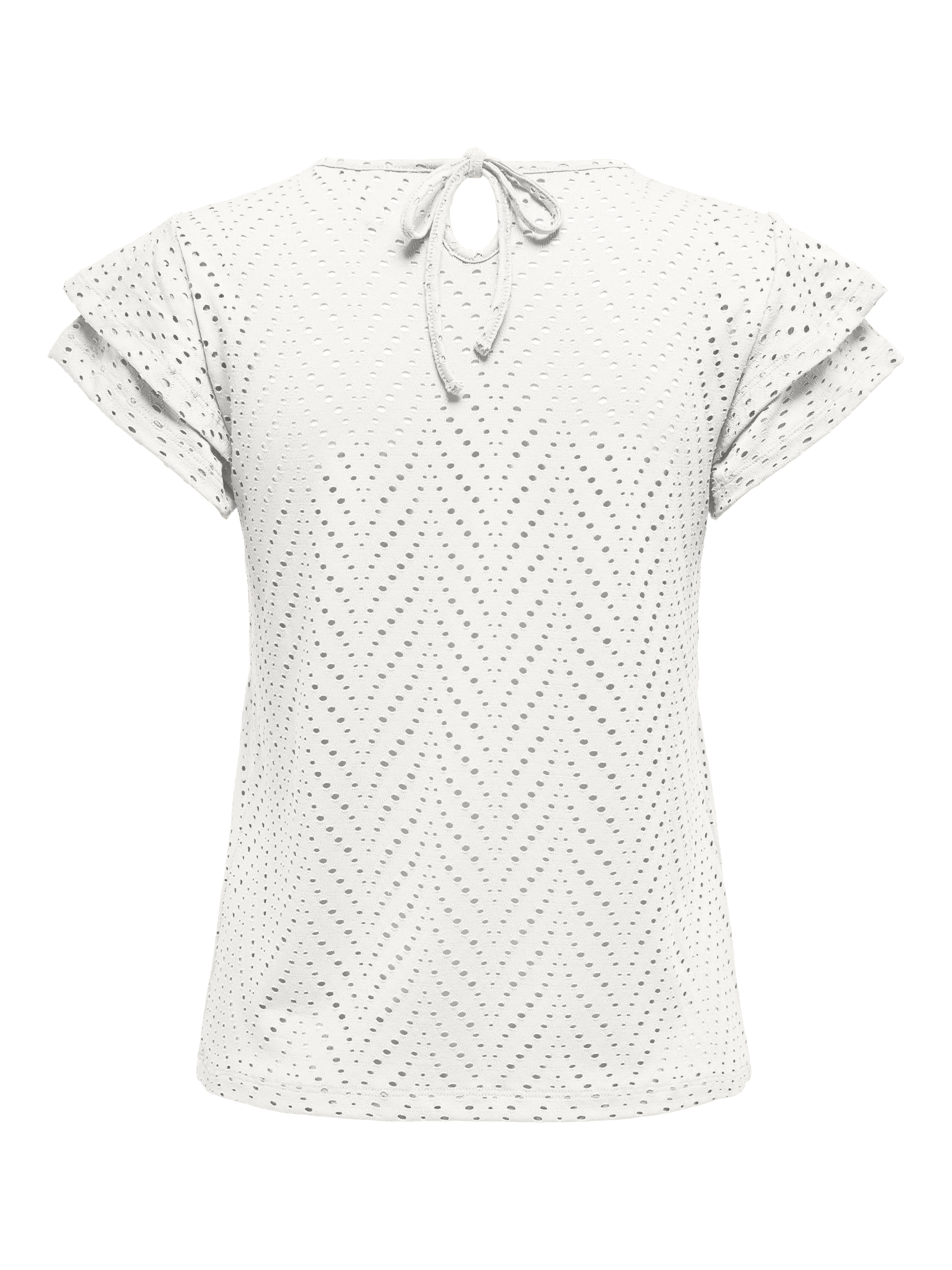 ONLY Kurzarmshirt »ONLSMILLA S/S O-NECK FRILL TOP JRS«