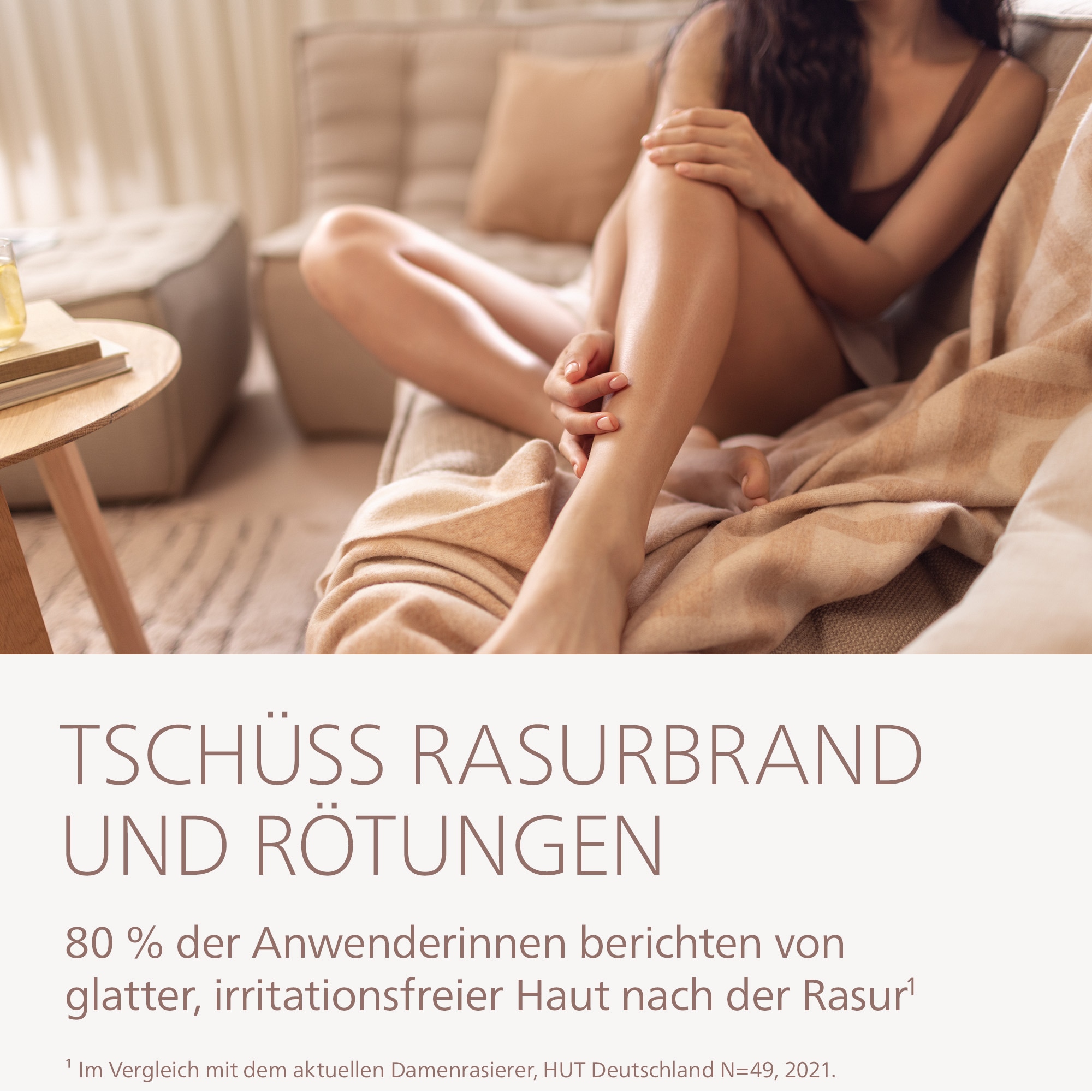 Philips Rasoirs électriques »Lady Shaver Series 6000« 3 cuis Aufsätze kabelloser Rasierer, nass und trocken, inkl. Trimmeraufsatz