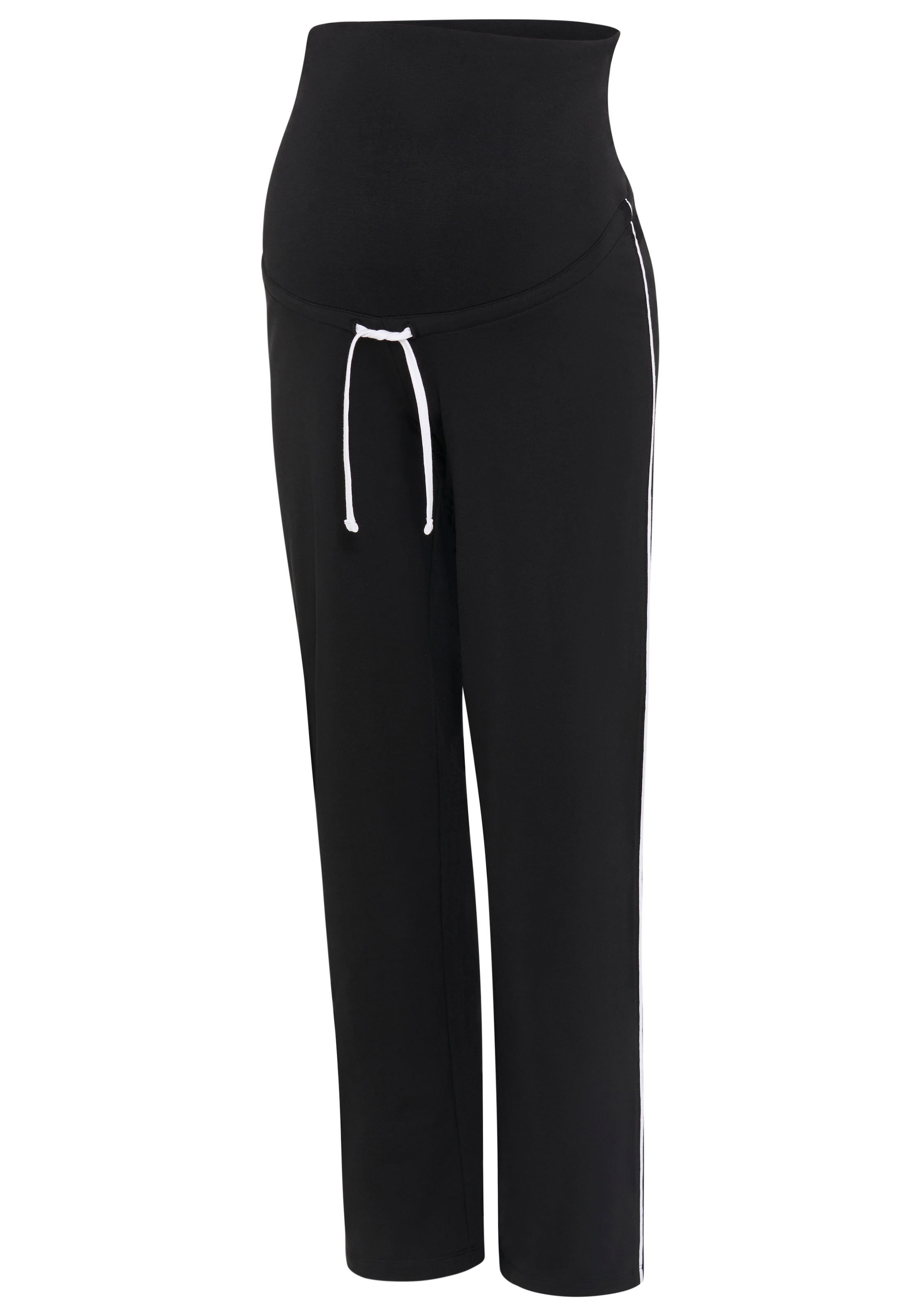 Neun Monate Pantalon de grossesse »Sweatshose, Umstandshose mit Bauchumschlag«  coupe droite, large bande élastique à la taille, uni