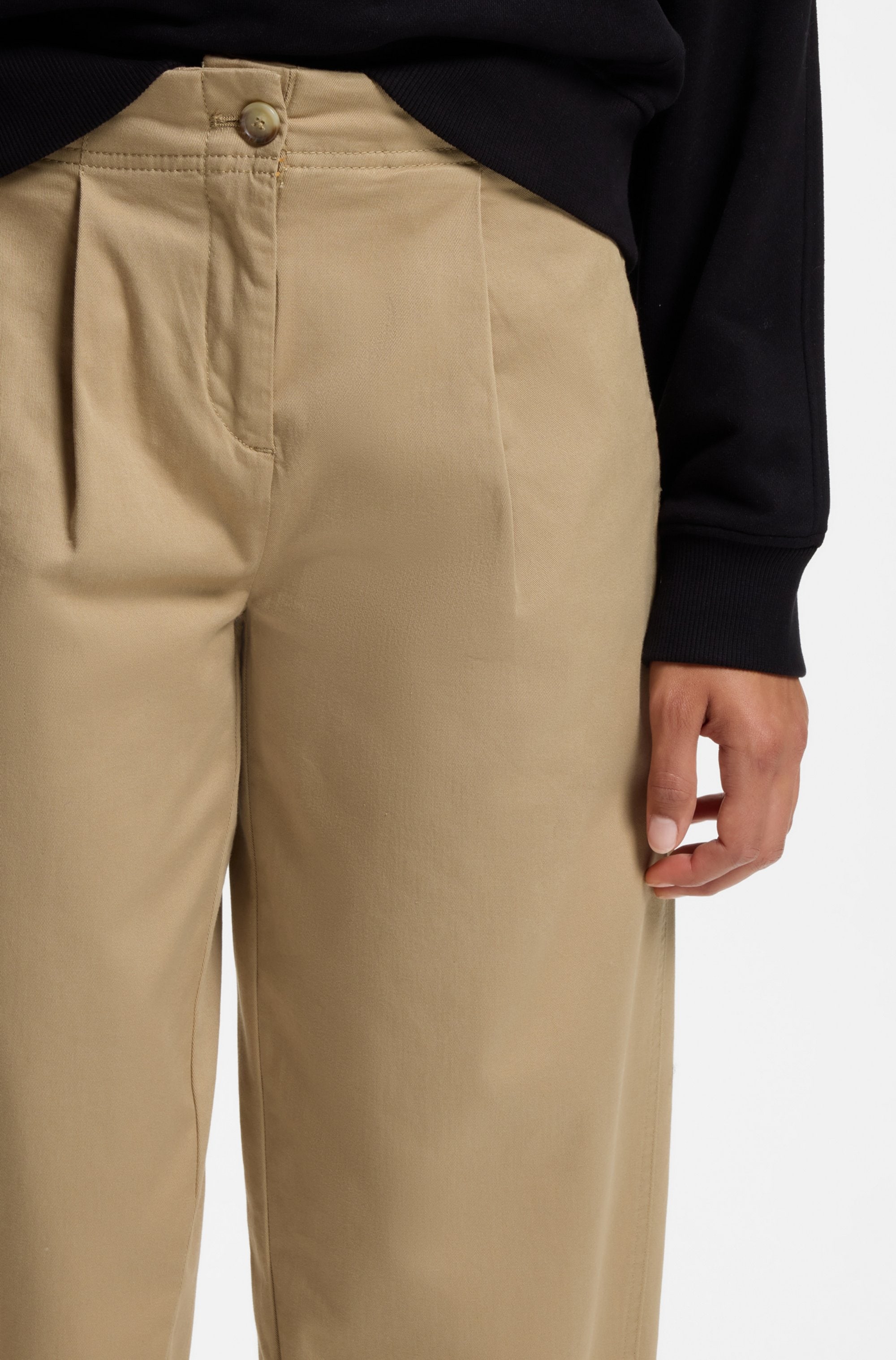 BOSS ORANGE Chinos »Taquina Premium Damenmode«  coupe ample, Barrel Fit