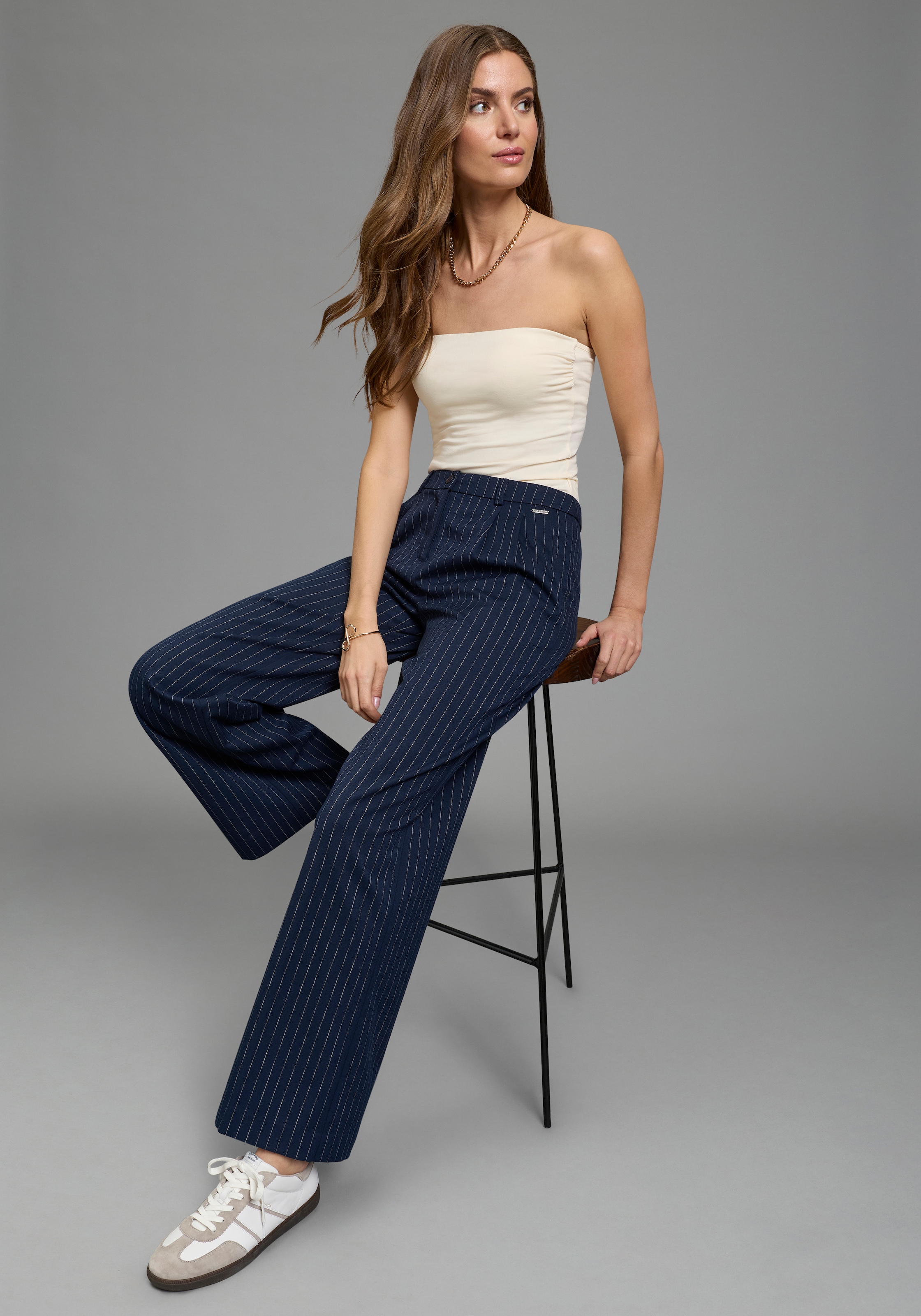 Melrose Top en bandeau 2er-Pack,  mit Raffung an der Naht, durchgestepptes Rumpfabschluss