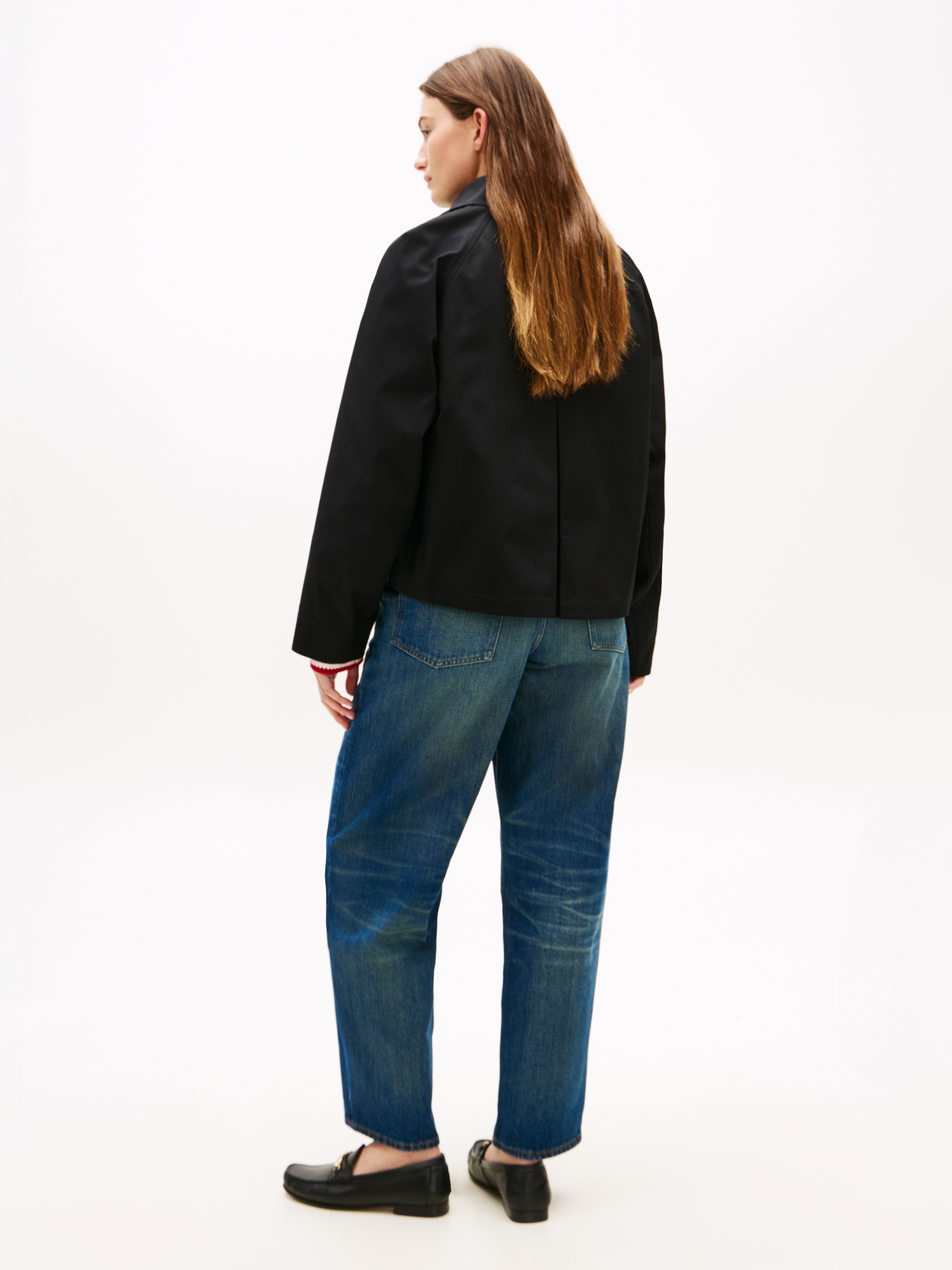 Tommy Hilfiger Kurzjacke »COTTON SHORT JACKET« mit aufgesetzten Taschen, Relaxed Fit