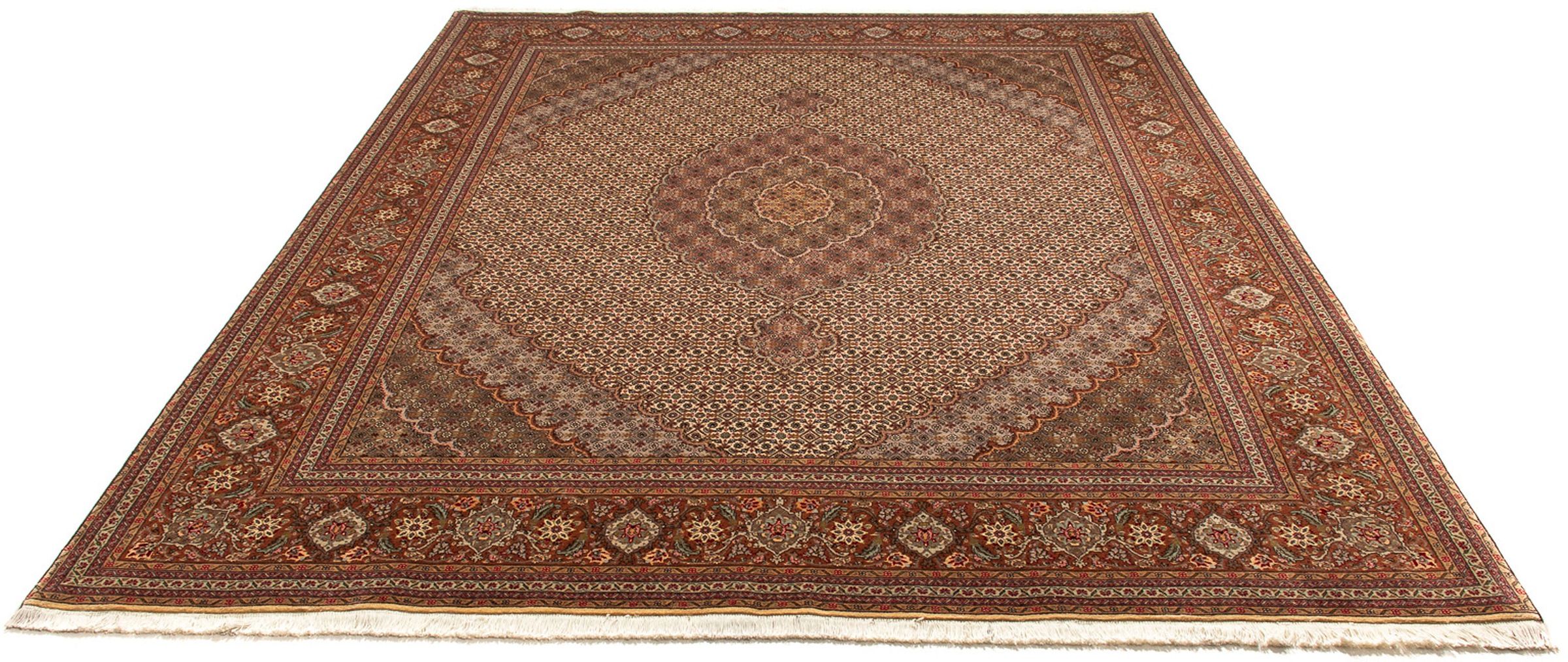 Image of morgenland Orientteppich »Perser - Täbriz - 250 x 200 cm - braun«, rechteckig, 10 mm Höhe, Wohnzimmer, Handgeknüpft, Einzelstück mit Zertifikat bei Ackermann Versand Schweiz