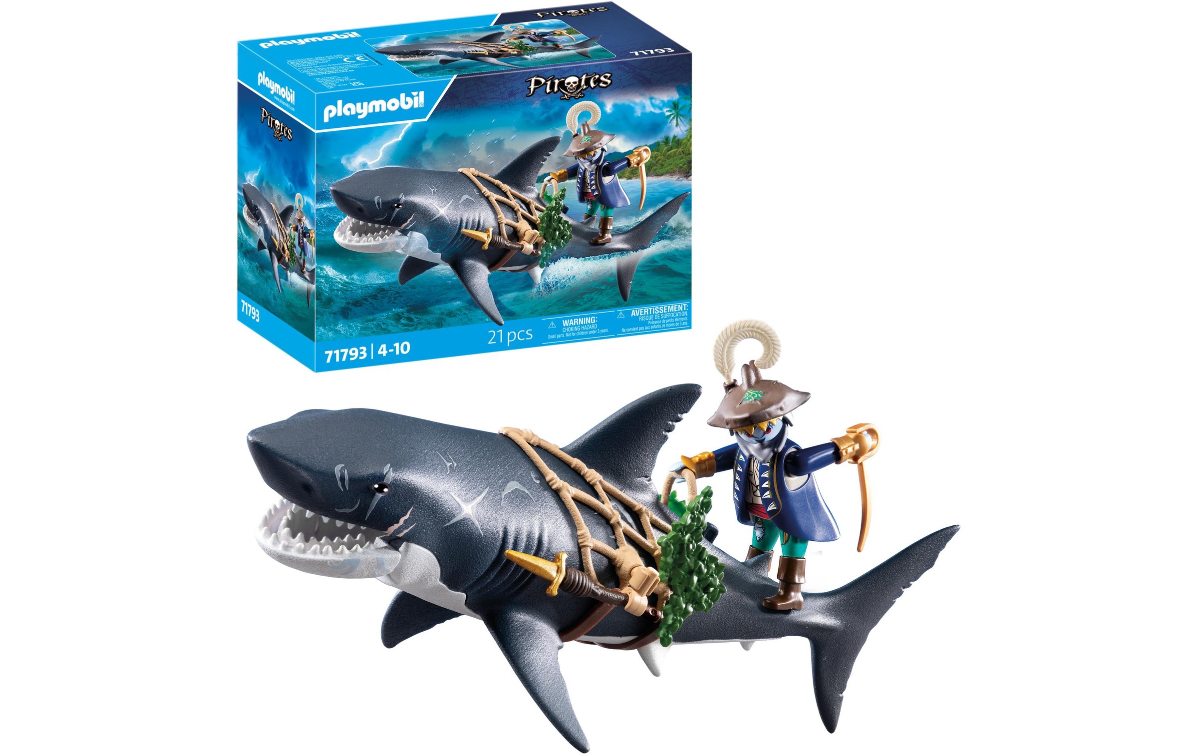 Playmobil® Spielbausteine »Gefahr durch Riesenhai 71793«, (21 St.)