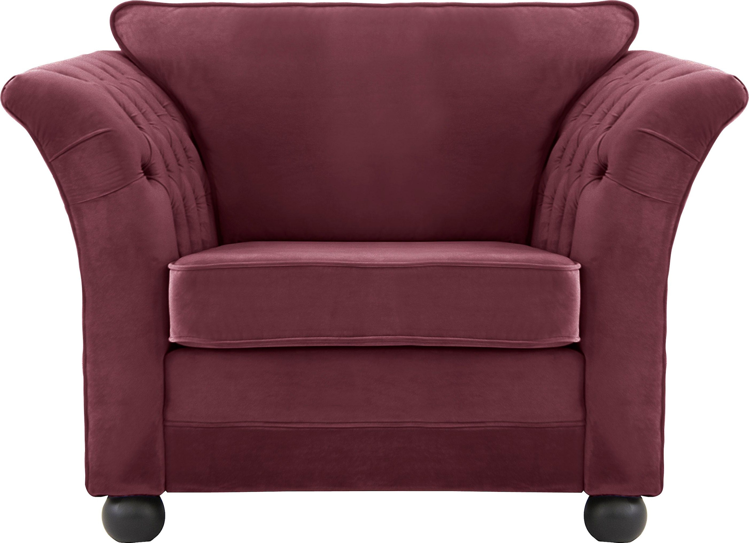 Home affaire Sessel »Pajero« mit Knopfheftung an den Armlehn-Innenseiten, Keder,