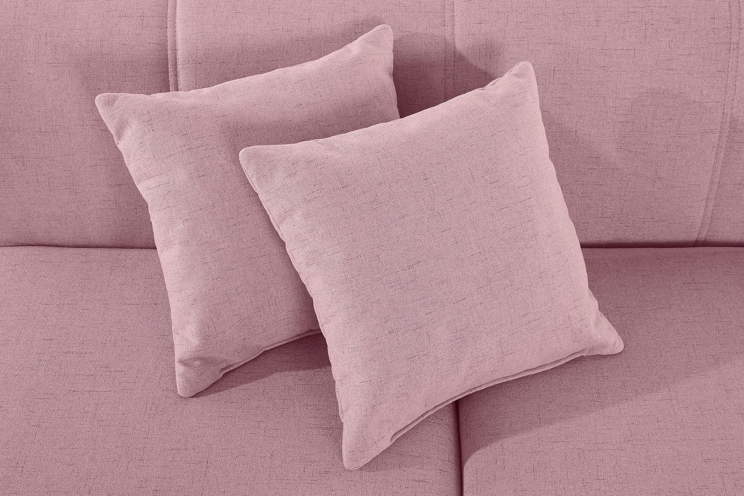 DOMO collection Ecksofa »Bero, elegant und zeitlos, flache Armlehnen, L-Form«, fester Sitzkomfort, wahlweise mit Bettfunktion
