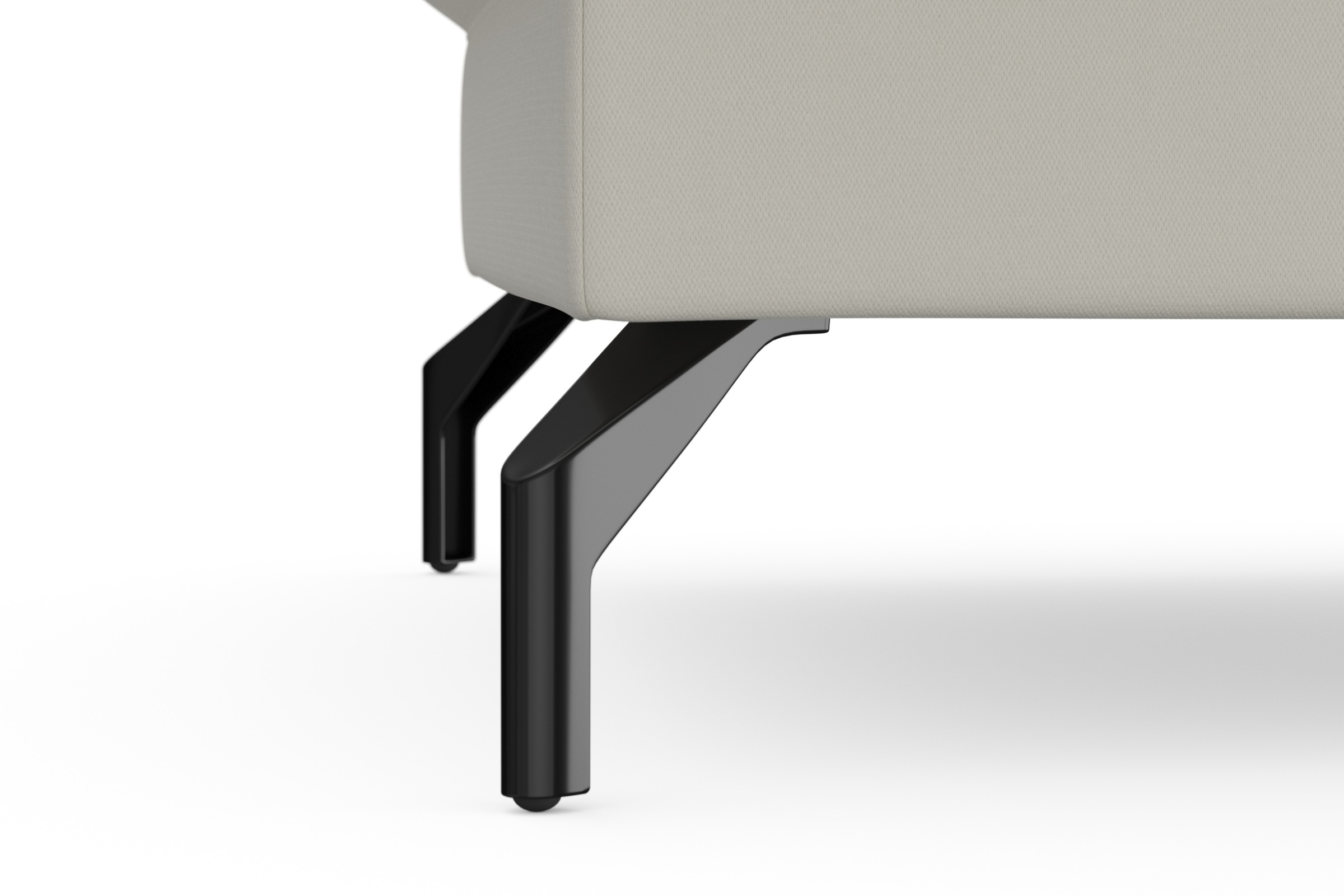 sit&more Hocker »Fashion«, inklusive Federkern, mit hochwertigen, schwarzen Metallfüssen