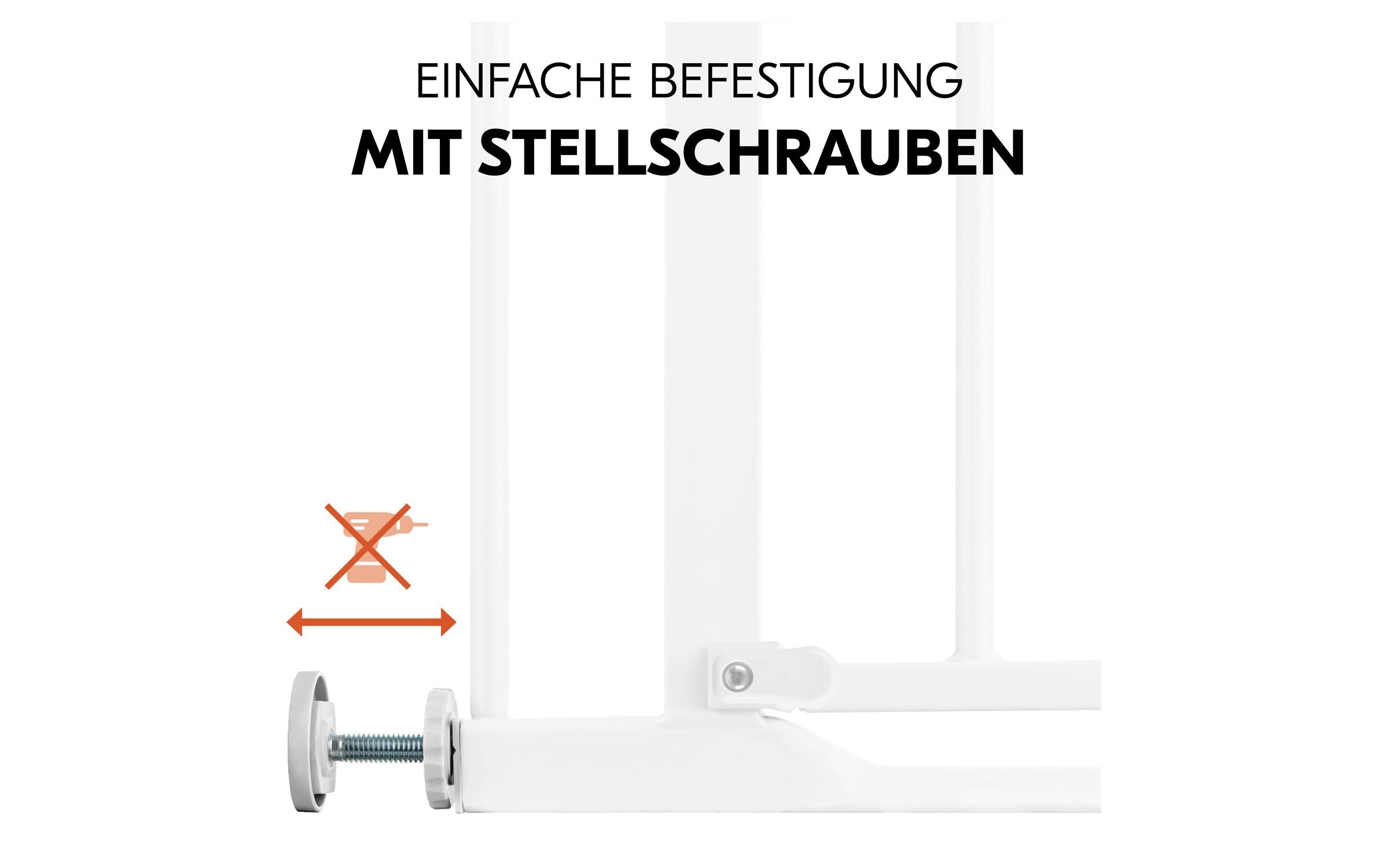 Hauck Türschutzgitter »Clear Step Autoclose 2 9 cm Weiss«