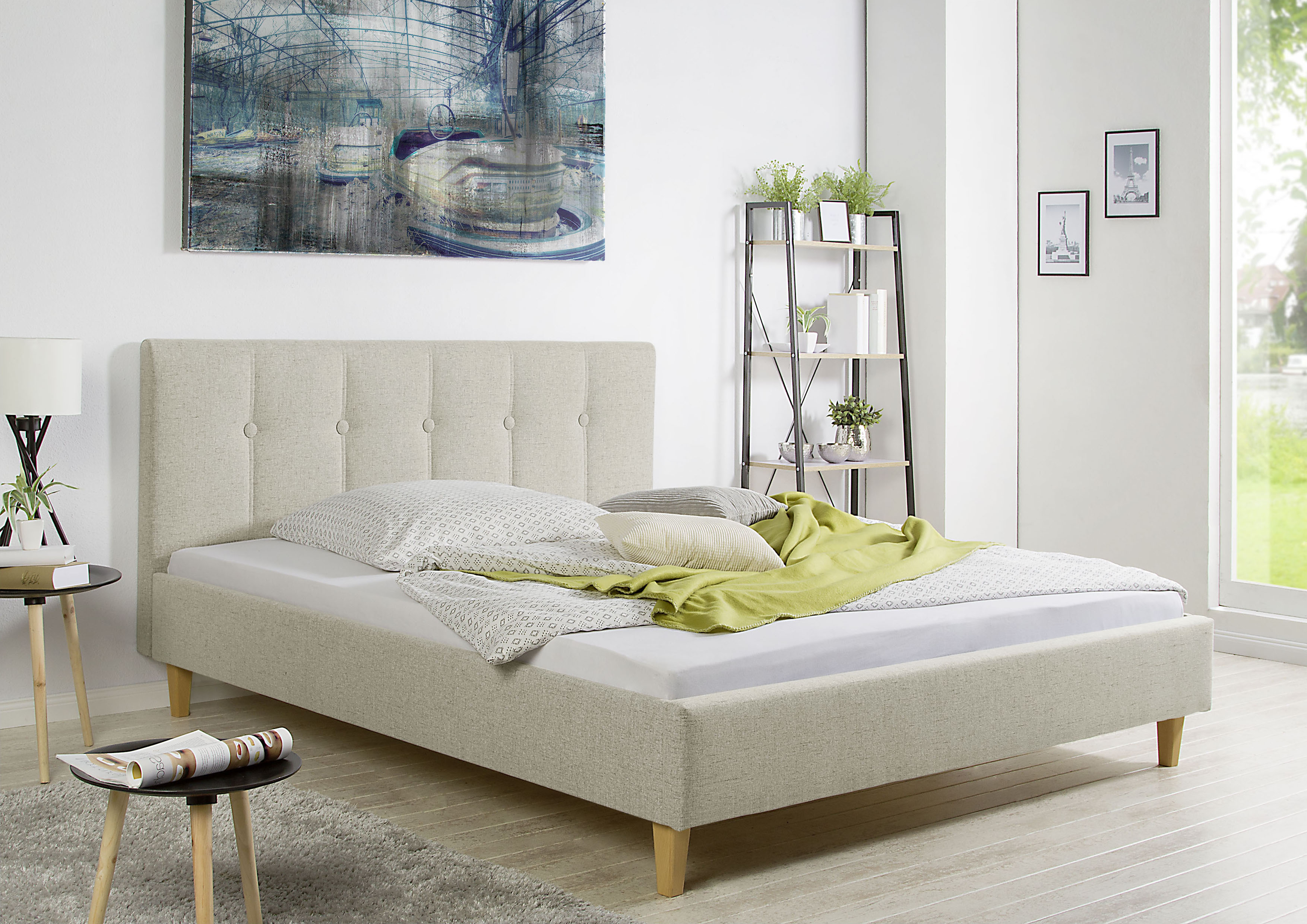 Maintal Polsterbett "Leesburg" Bettseiten zerlegt, ohne Bettkasten