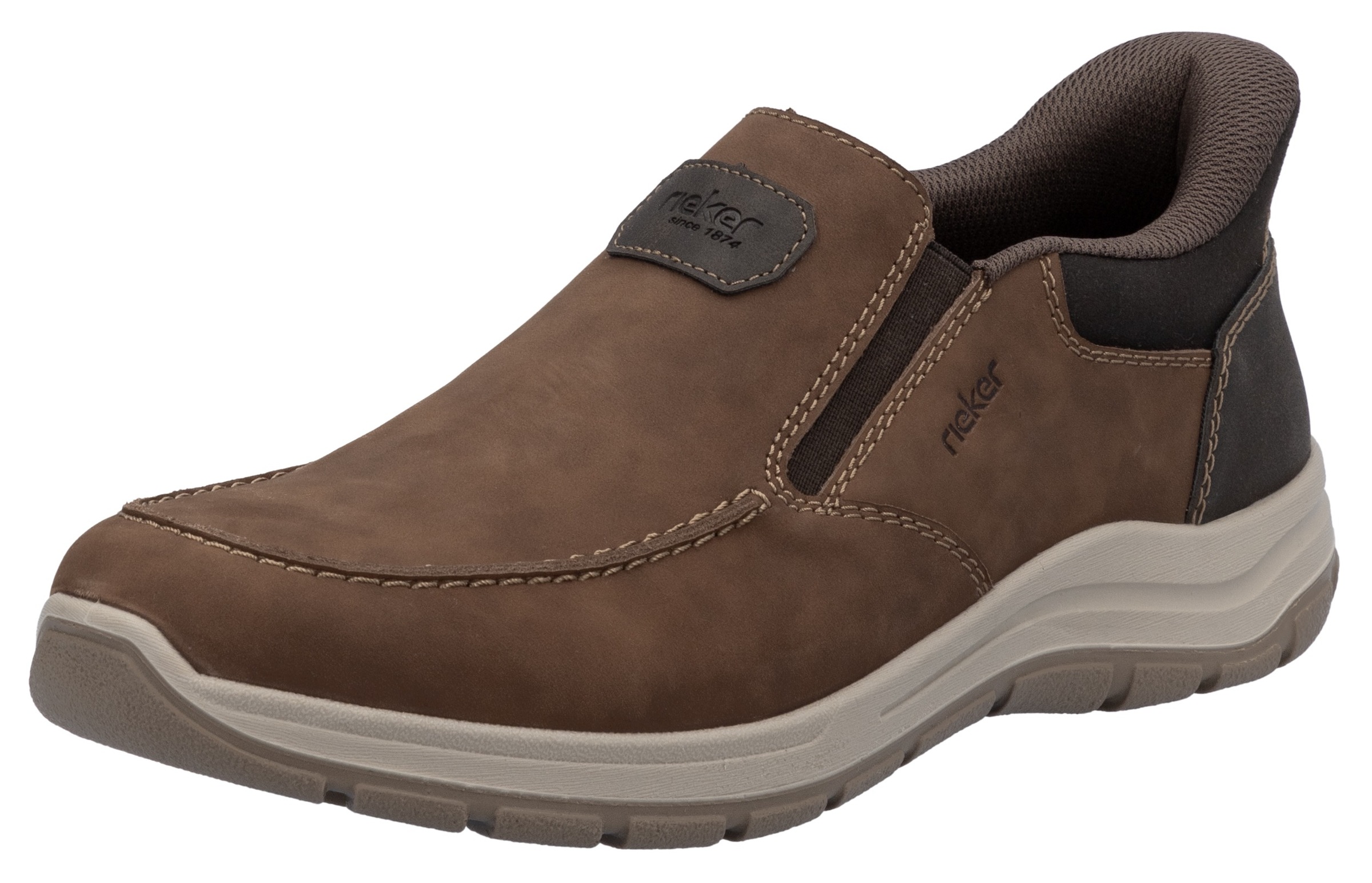 Image of Rieker Slip-On Sneaker, Slipper, Freizeitschuh, Halbschuh mit Gummizug und Soft Einlegesohle