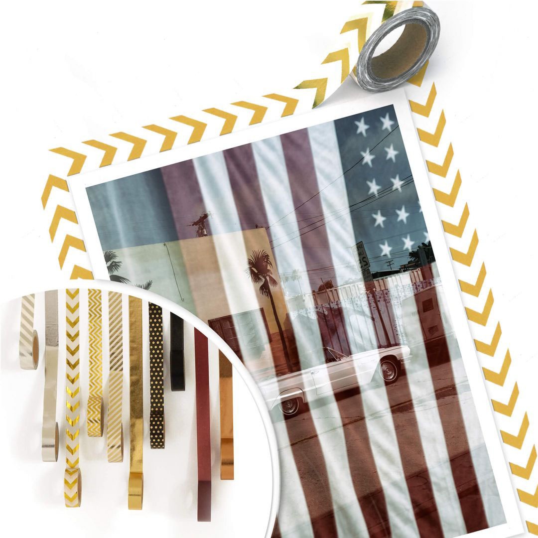 Wandbild, Reflection »Flagge USA«, Wandposter Amerika Poster, Autos, Wall-Art kaufen Bild, St.), bequem Poster (1