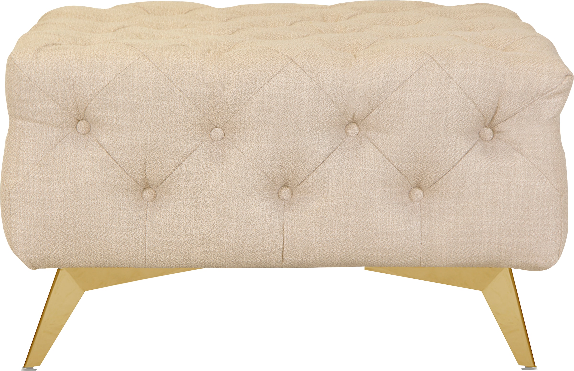 Leonique Polsterhocker »Glynis«, aufwändige Knopfheftung, moderne Chesterfield Optik, Fussfarbe wählbar