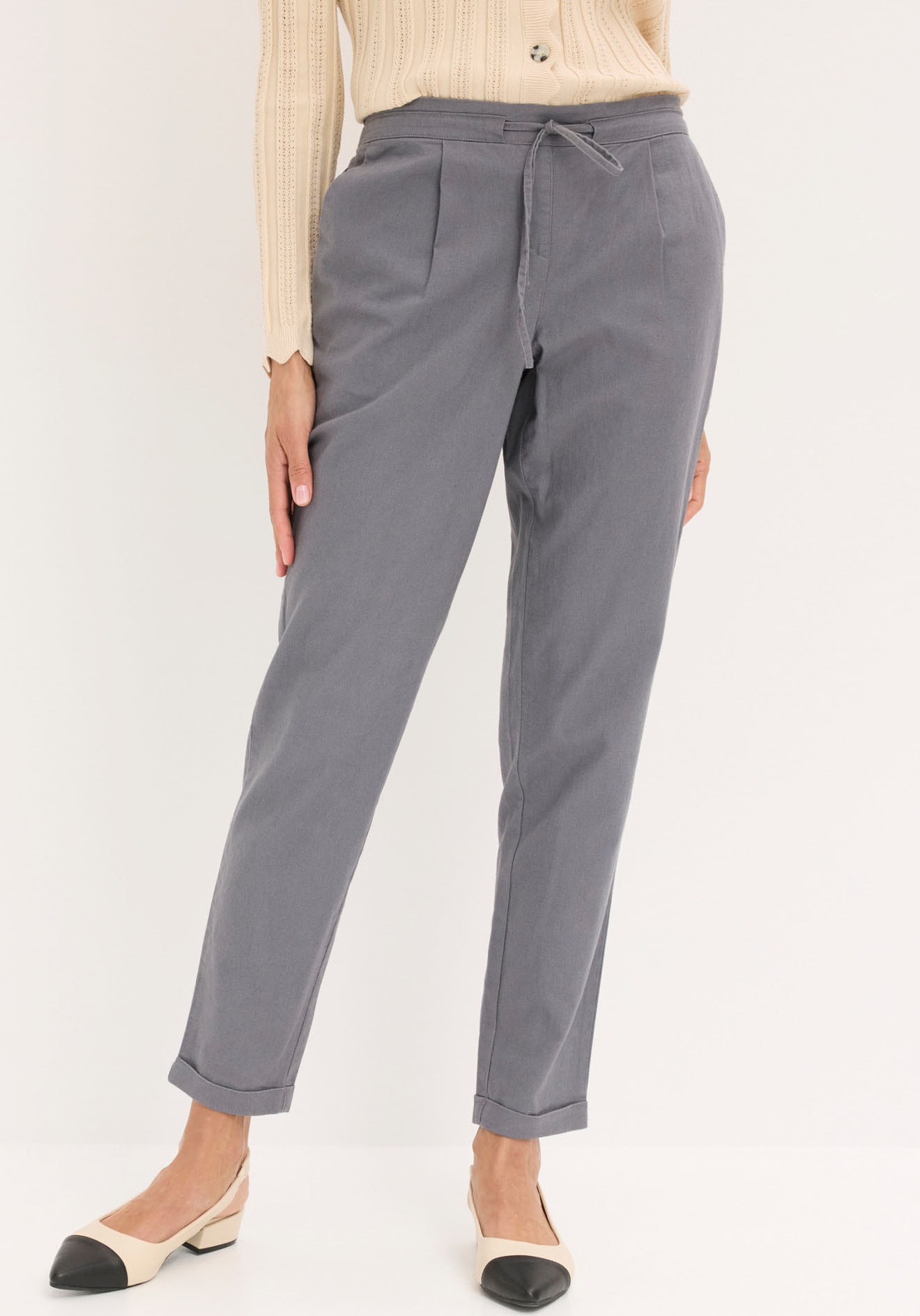 Image of bonprix Leinenhose "Leinenhose" aus Leinen und Baumwolle, Regular Fit, mit elastischem Gummibund