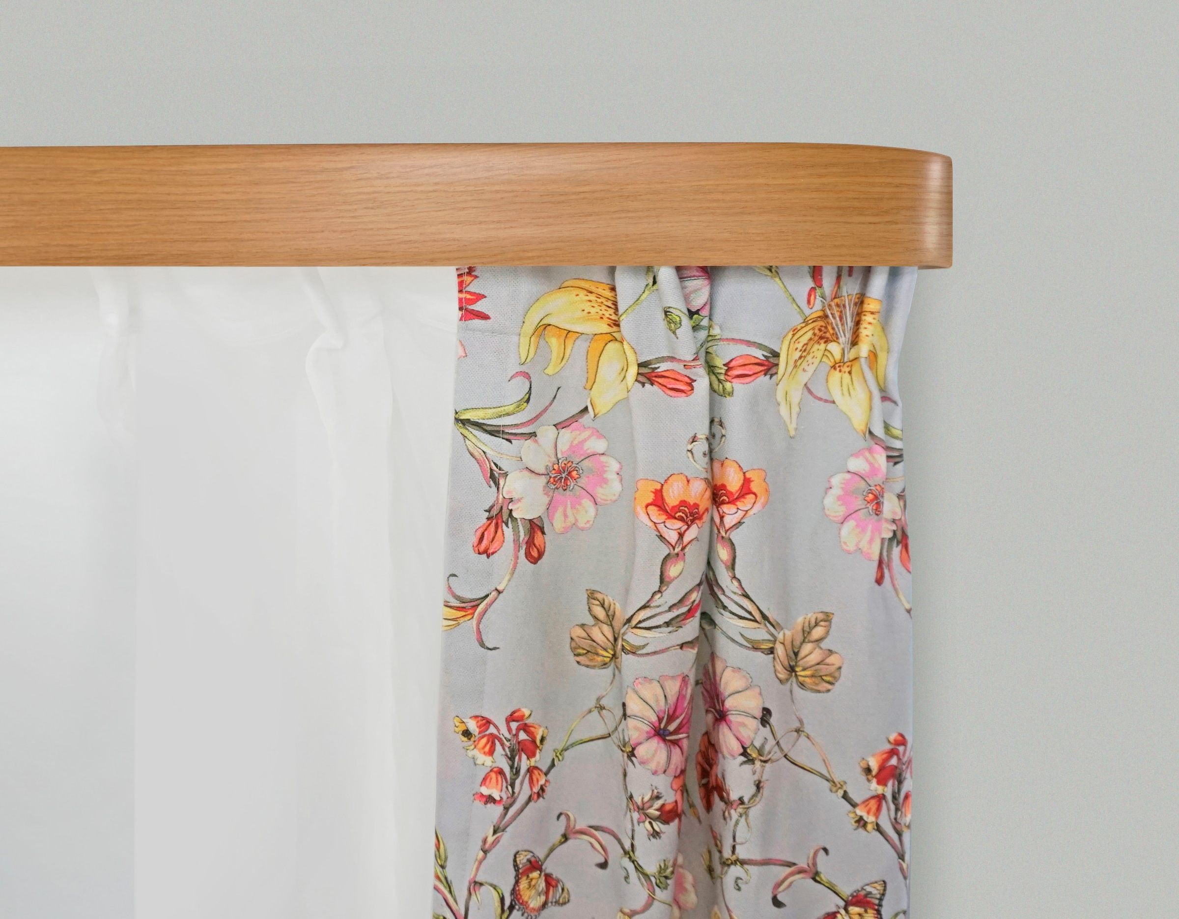 GARESA Schienensystem »Kunststoffschiene mit Blende« 2 läufig-läufig Wunschmasslänge seitlich mit 2 Rundbögen (kein Spalt zwischen Vorhang und Wand!)