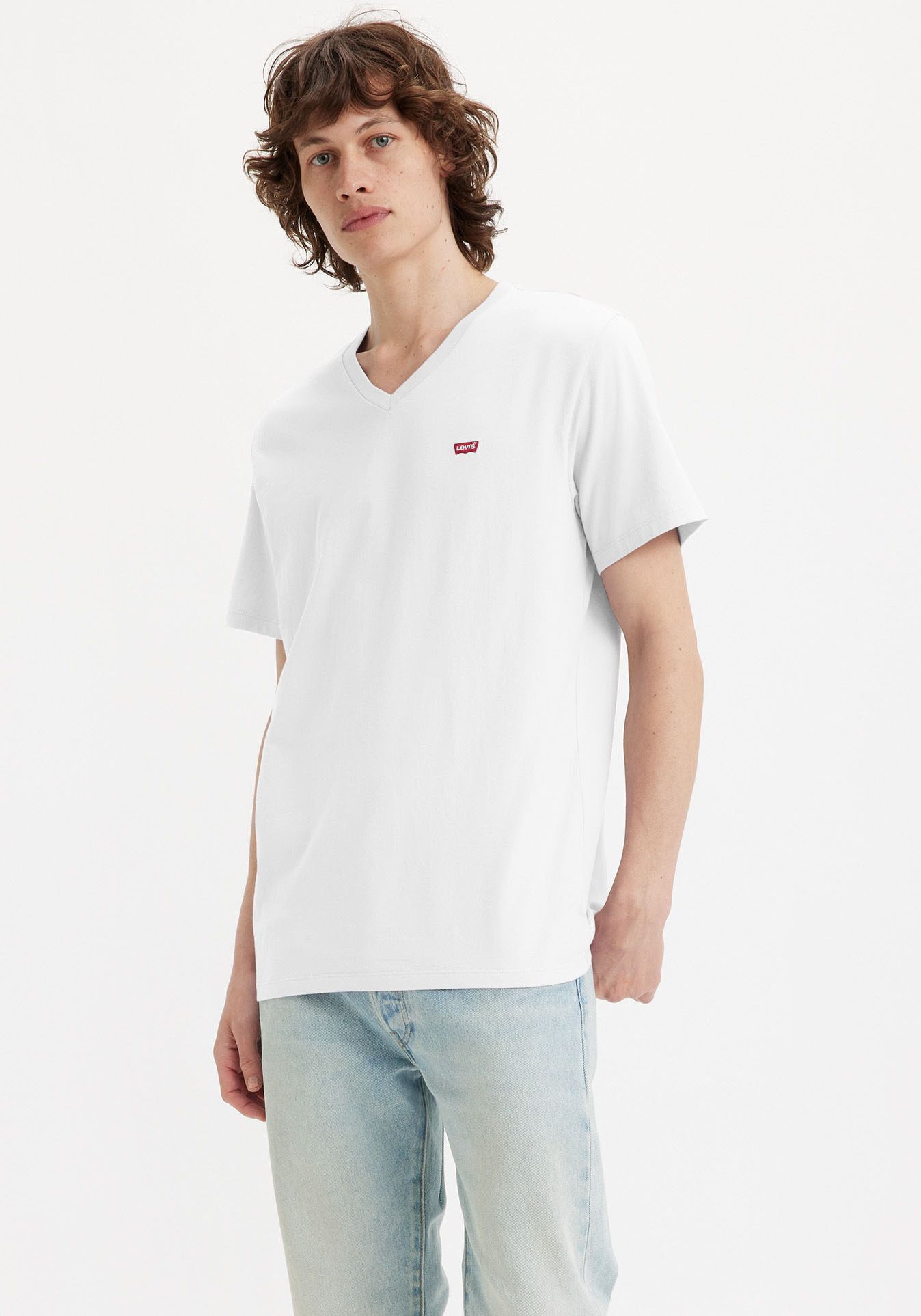 Image of Levis V-Shirt "LE ORIGINAL HM VNECK" mit Logostickerei
