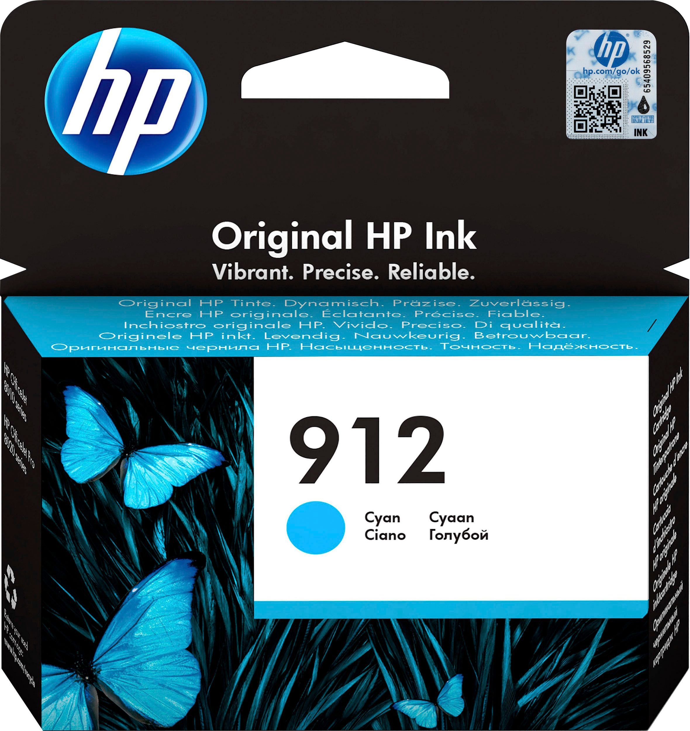 HP Tintenpatrone »912«, (1 St.), original Druckerpatrone 912 cyan