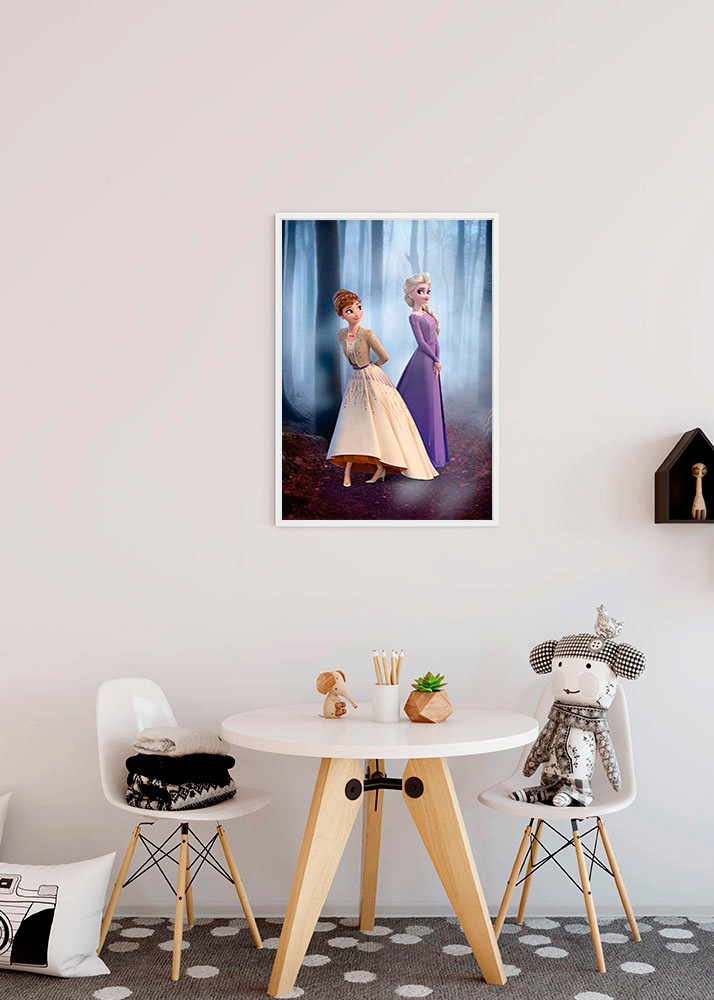 Komar Bild "Frozen Wood Walk" Disney 1 Stk. tlg. Wandbild zur Dekoration im Kinderzimmer - ohne Rahmen