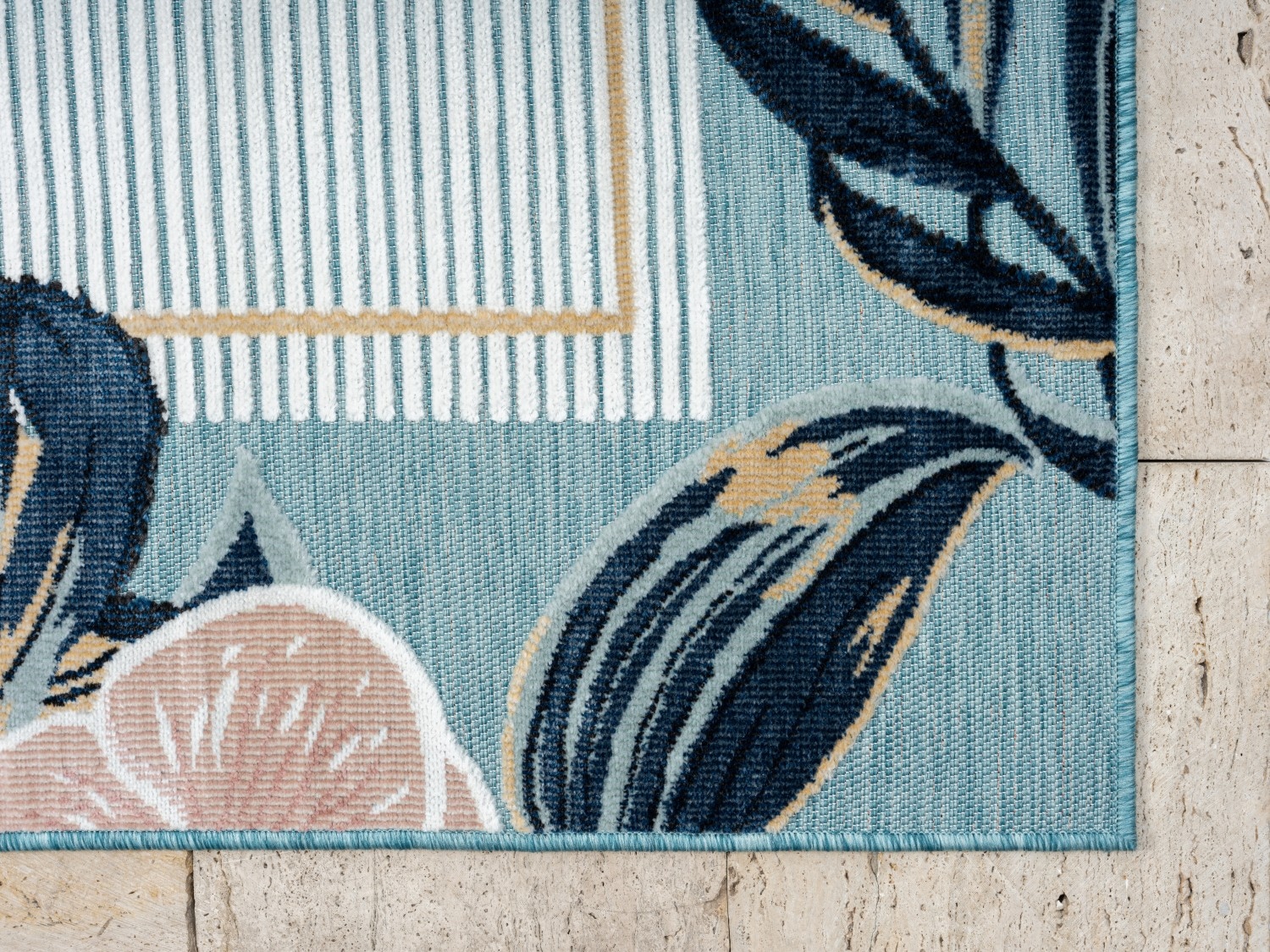 Myflair Möbel & Accessoires Teppich »Cloud, LAGERRÄUMUNG!«, rechteckig, 8 mm Höhe, Flamingo Motiv, mit Bordüre, Outdoor geeignet, Balkon, Terrasse