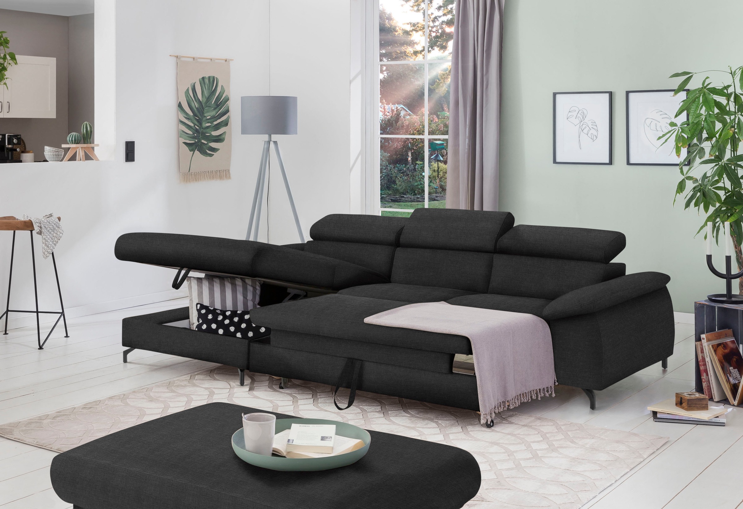 COTTA Ecksofa »Kitty«, Modern, L-Form, Bodenfreiheit 12,5 cm