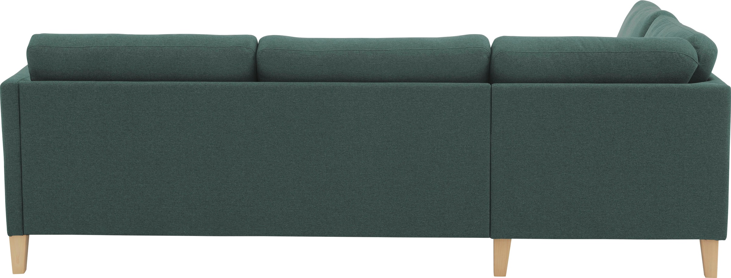 ATLANTIC home collection Ecksofa »Mailo L-Form«, mit Seitentaschen und Ottomane, mit Massivholzfüssen