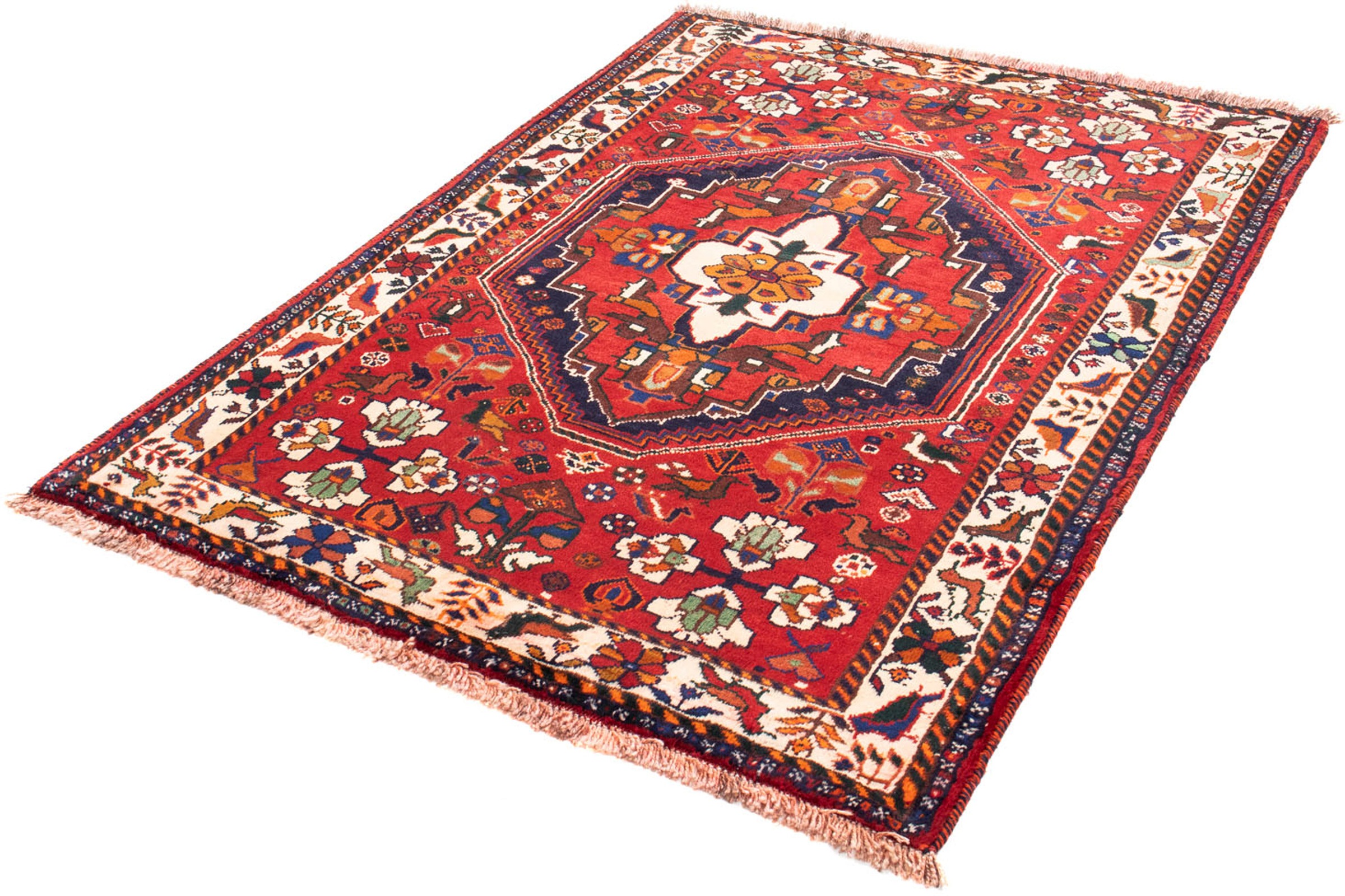 Image of morgenland Orientteppich »Perser - Nomadic - 158 x 106 cm - dunkelrot«, rechteckig, 10 mm Höhe, Wohnzimmer, Handgeknüpft, Einzelstück mit Zertifikat bei Ackermann Versand Schweiz