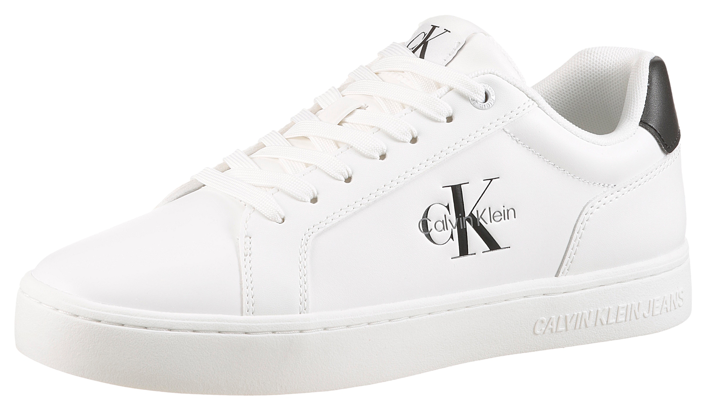 Calvin Klein Jeans Sneakers »CLASSIC CUPSOLE MONO LTH«  baskets de loisirs, chaussures basses, à lacets au style classique