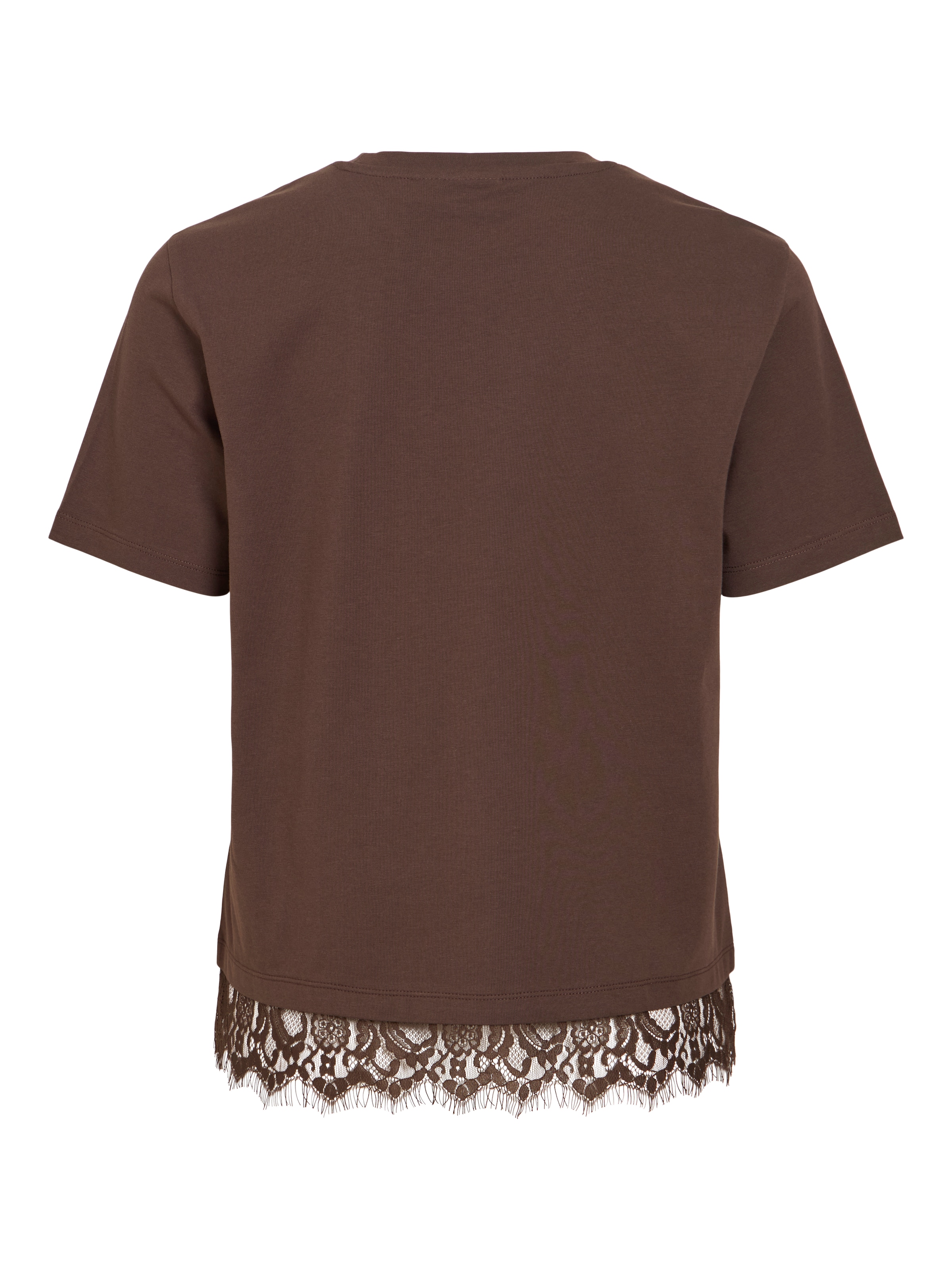 Vila Chemise en dentelle »VINORA S/S LACE T-SHIRT - NOOS« mélange de coton, coupe régulière, avec dentelle