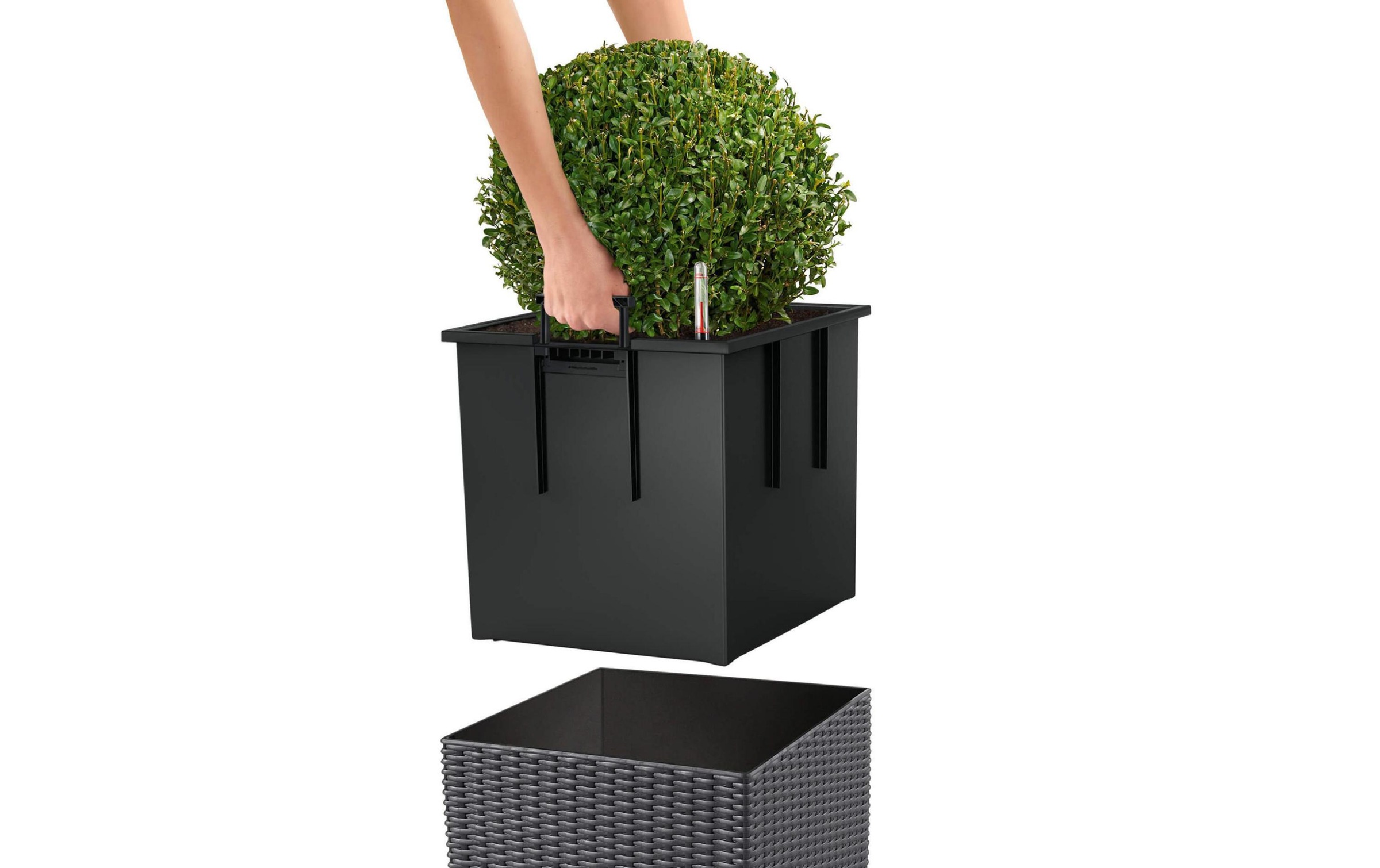 Blumentopf »Lechuza Cube Cottage 40 Anthrazit«