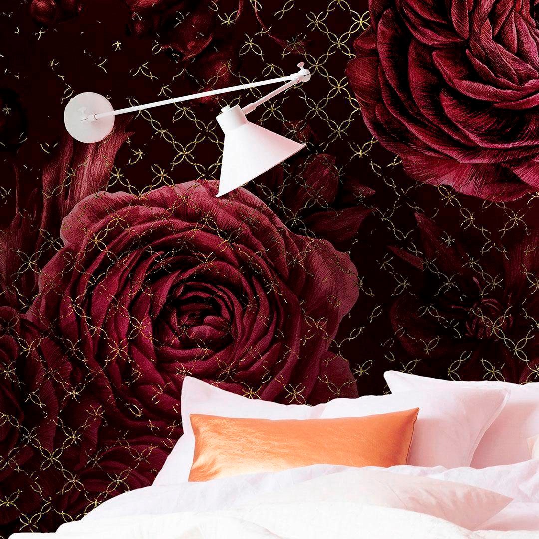 Komar Papier peint intissé »Digitaldruck Vlies -  Rouge Intense - Grösse 350 x 280 cm« imprimé Wohnzimmer, Schlafzimmer