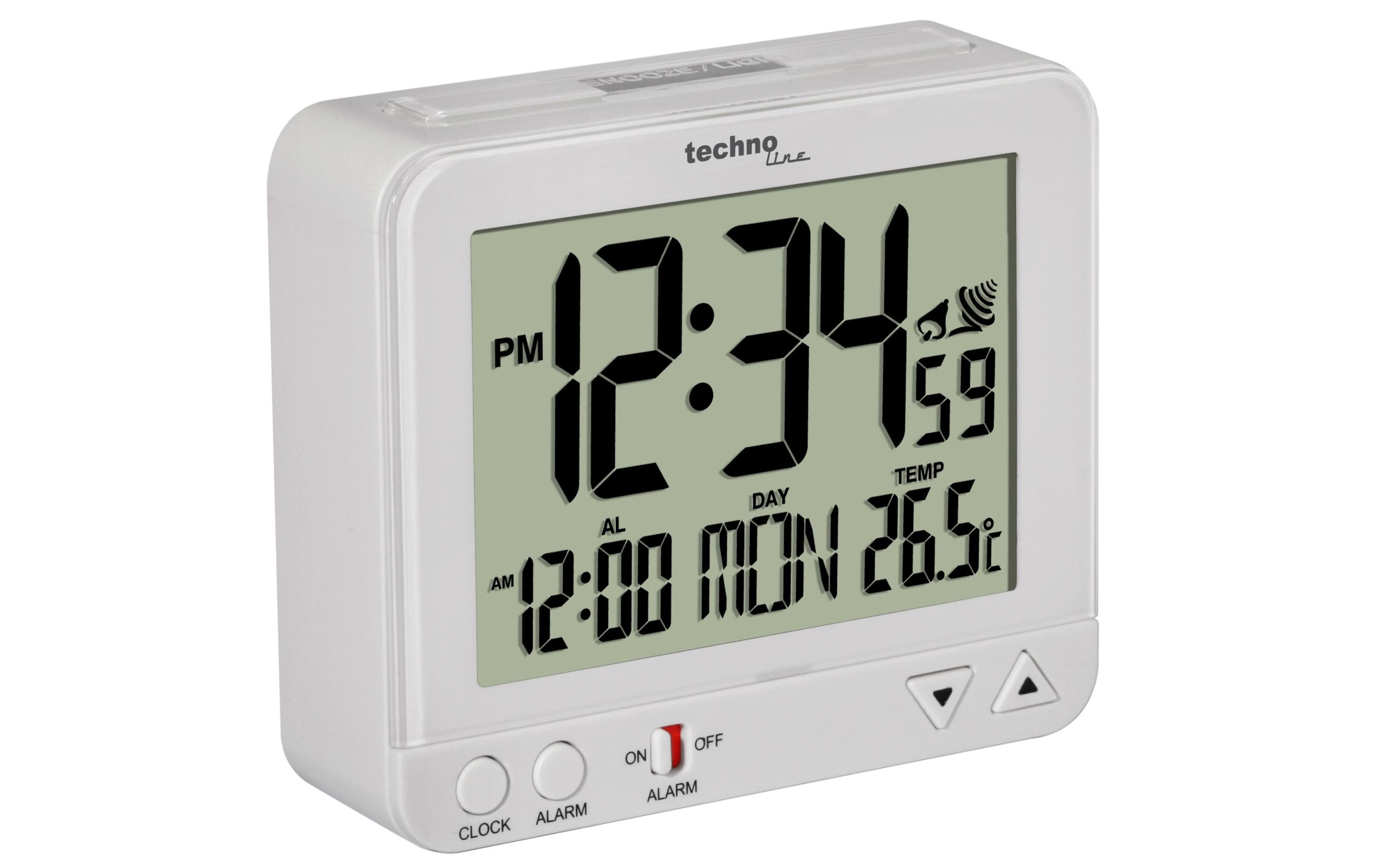 technoline Funkwecker »WT195 Weiss«