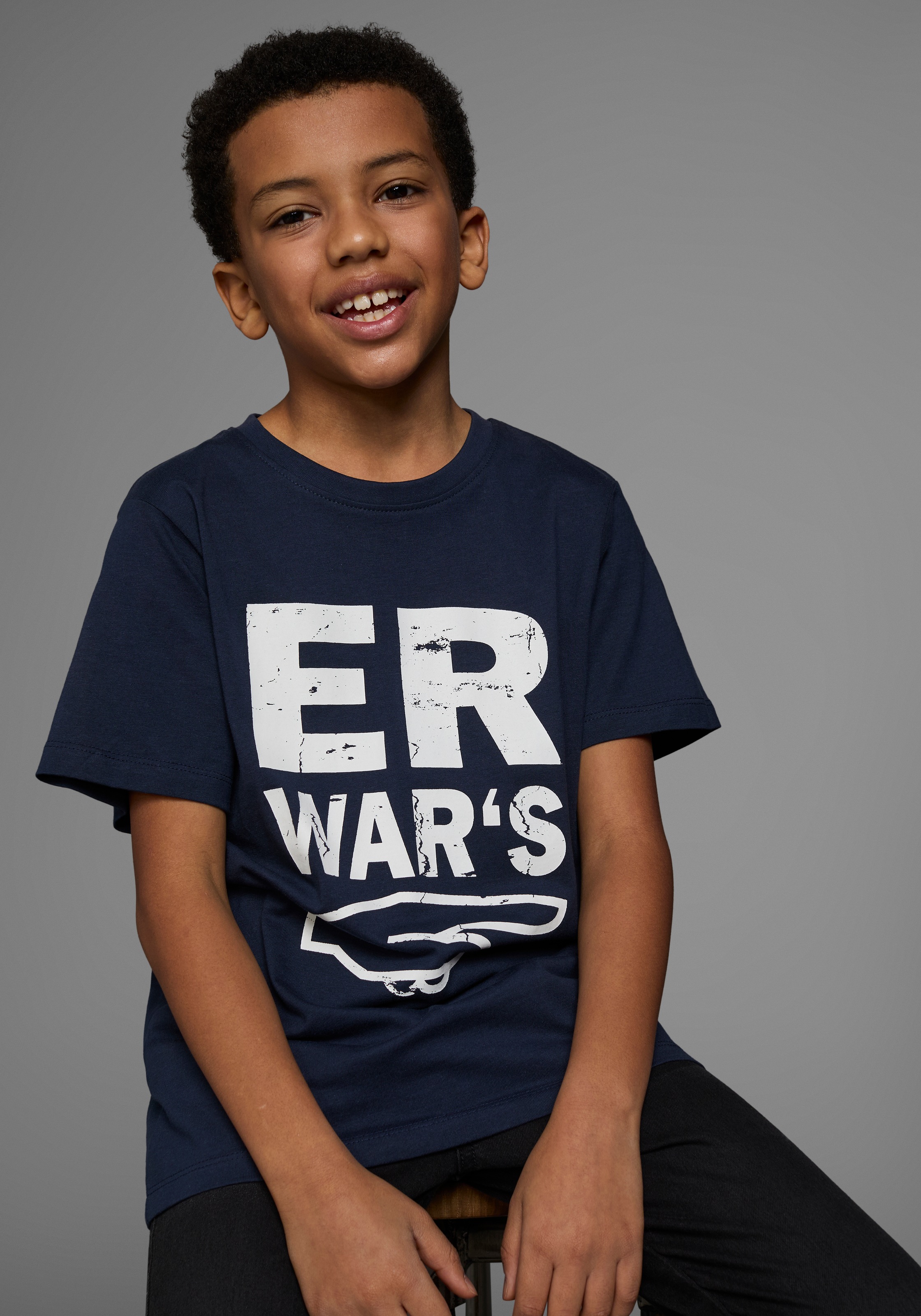Image of KIDSWORLD T-Shirt "Sprücheshirt: ER WAR`S" Immer einen coolen Spruch parat. Sprücheshirt
