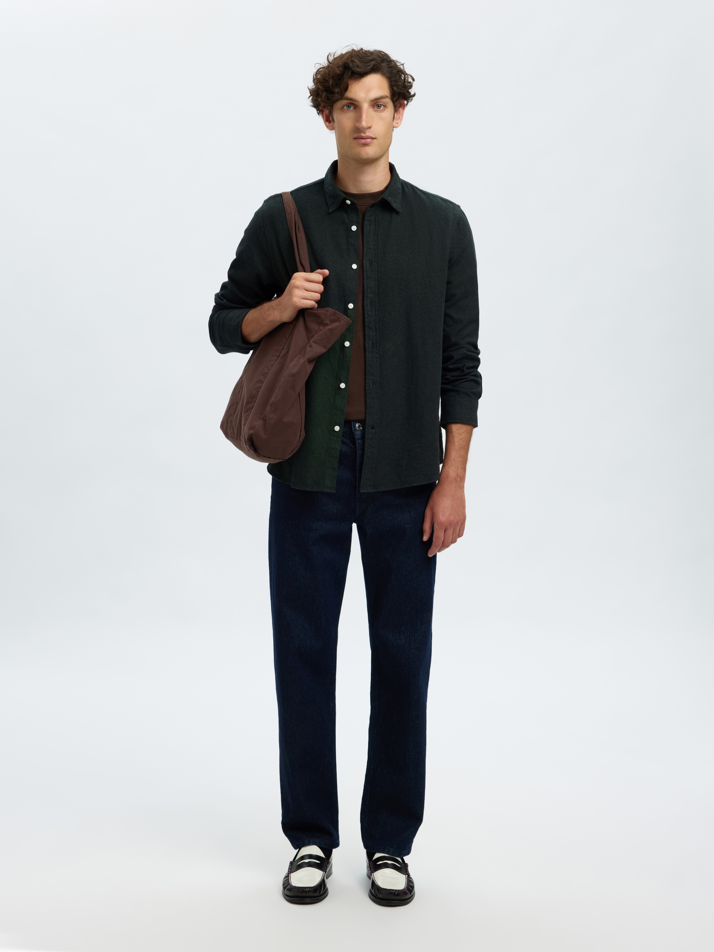 SELECTED HOMME Langarmhemd »SLHREGNOAH BRUSHED TWIST SHIRT LS NOOS«