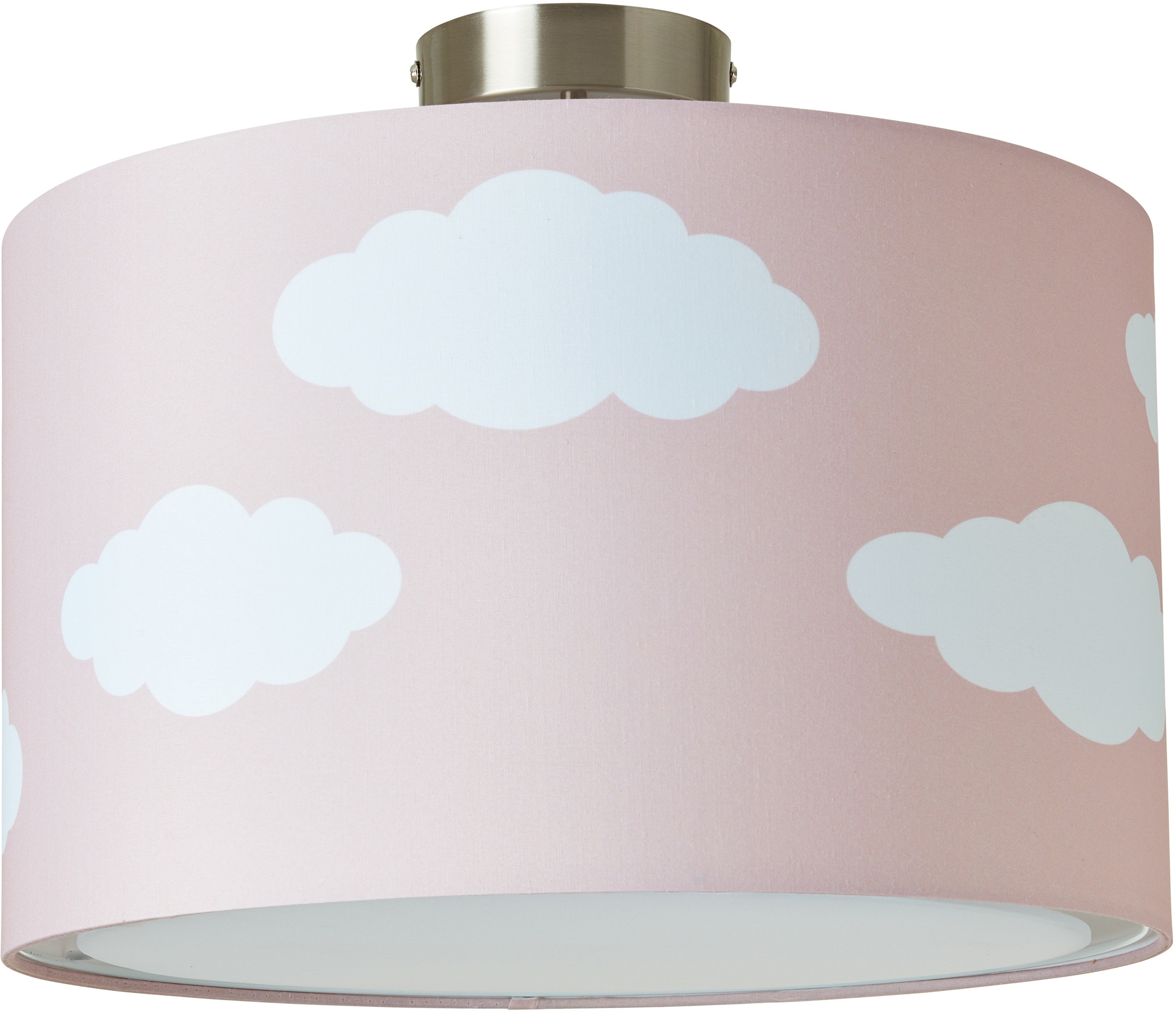 Image of Lüttenhütt Deckenleuchte »Wulkje«, E27, Deckenlampe mit Wolken - Stoffschirm Ø 40 cm, rosa / weiss, Höhe 32 cm bei Ackermann Versand Schweiz