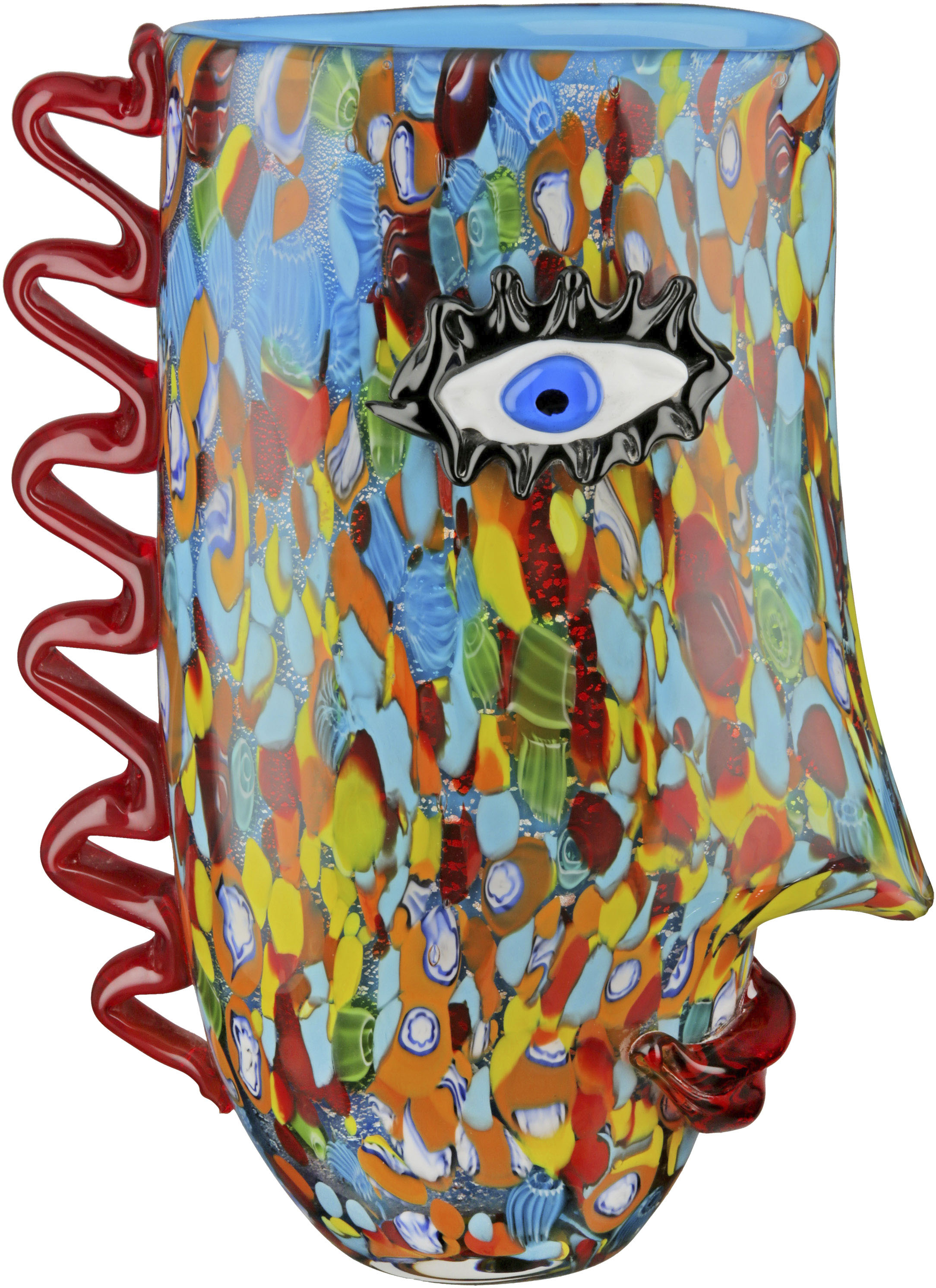 Casablanca by Gilde Tischvase "Froozen" durchgefärbt und mundgeblasen, aus Glas, Höhe ca. 30 cm