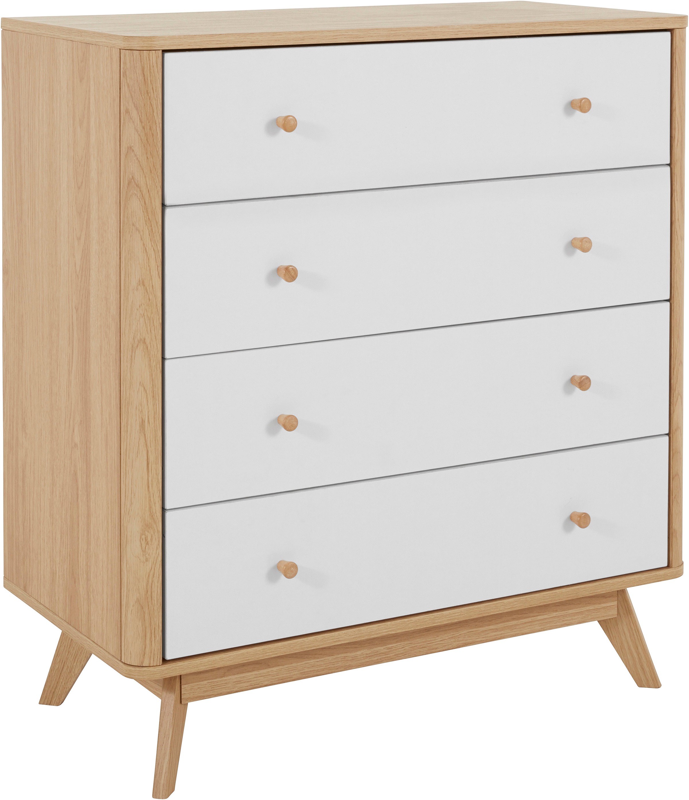 Image of my home Kommode »Finnley«, erstrahlt in einer schönen Holzoptik, mit Knopfgriffen und abgerundeten Kanten, in zwei Farbvarianten, Breite 80 cm bei Ackermann Versand Schweiz