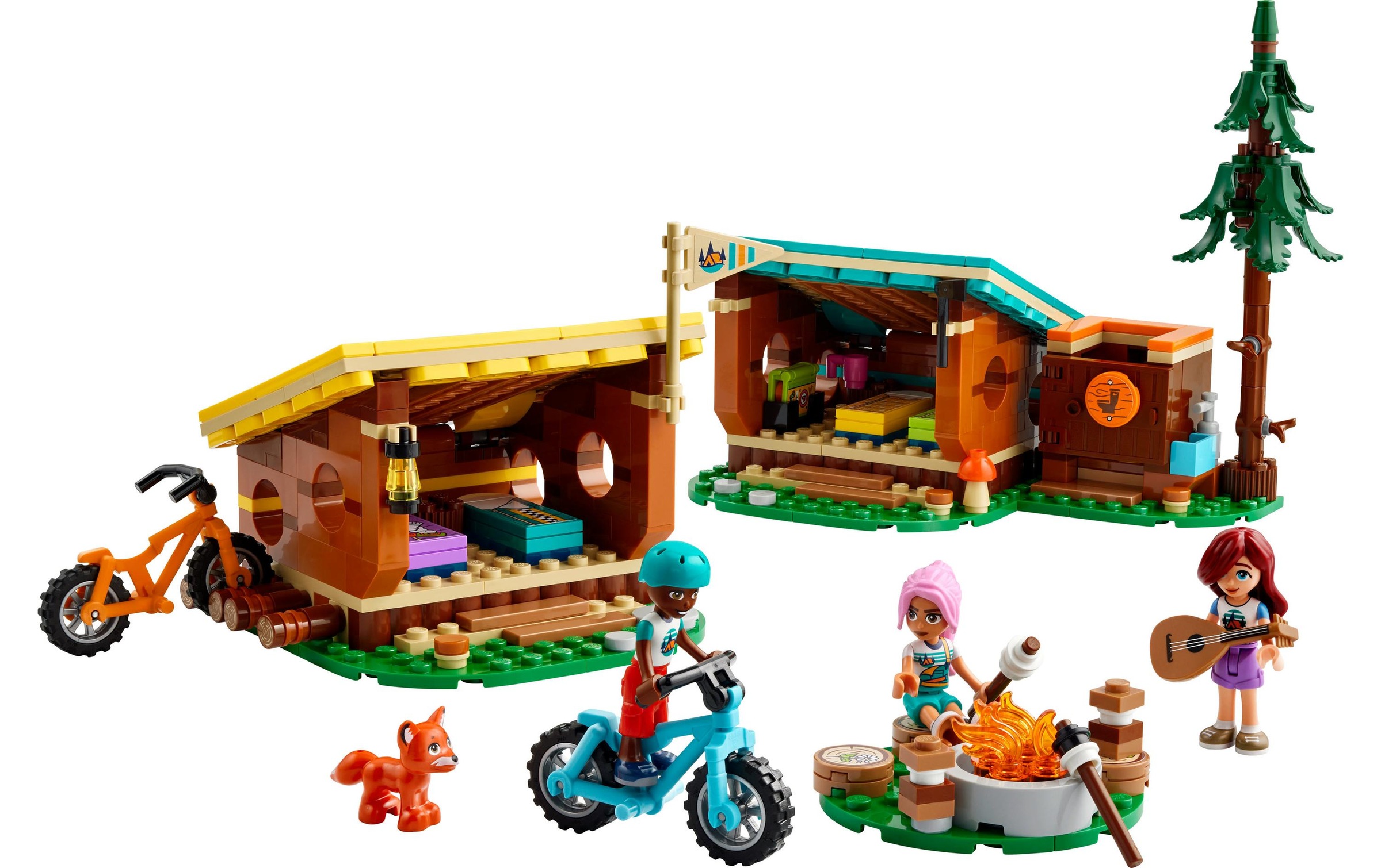LEGO® Spielbausteine »Friends Gemütliche Hütten im Abenteuercamp 42624«, (437 St.)