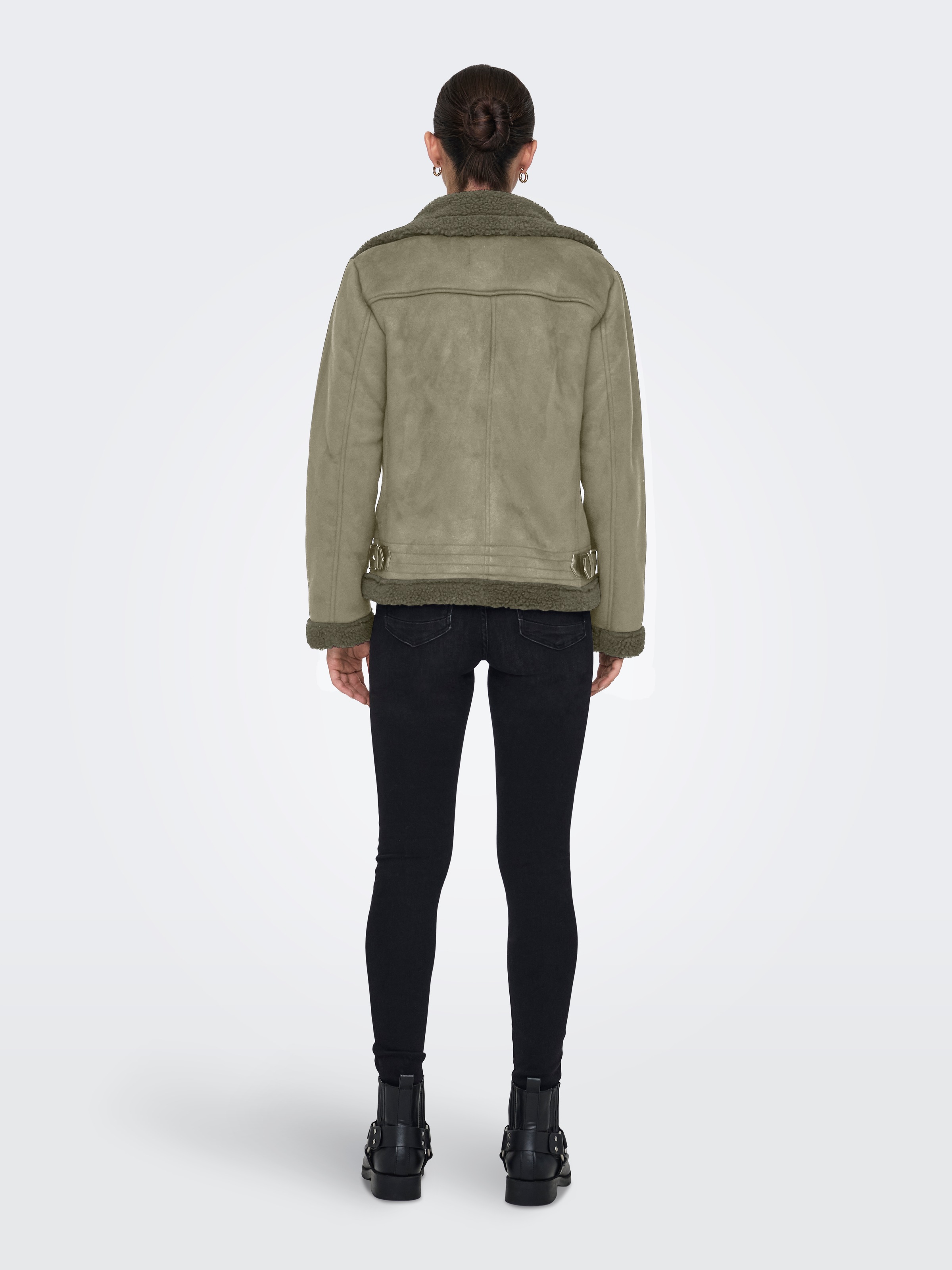 ONLY Lederimitatjacke »ONLNEWDIANA AVIATOR JACKET CC OTW«, ohne Kapuze