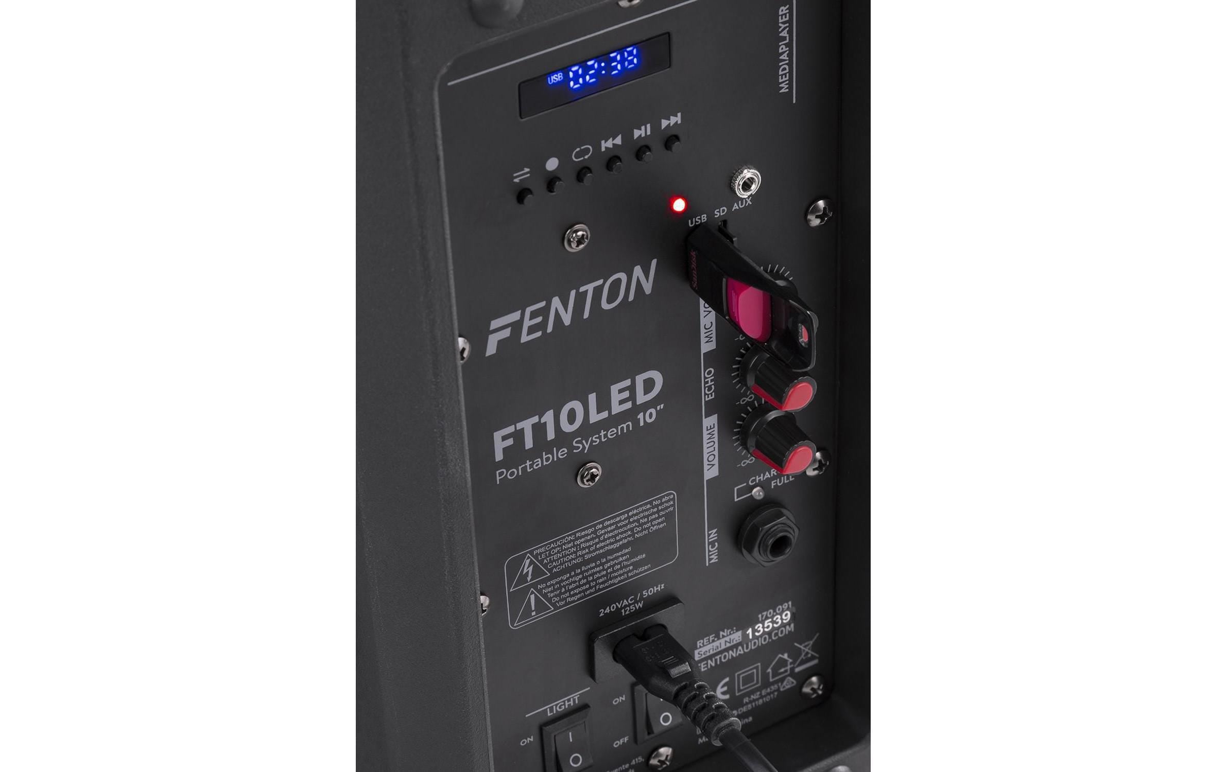 Lautsprecher »Fenton FT10LED Aktiv Trolley-Speaker«